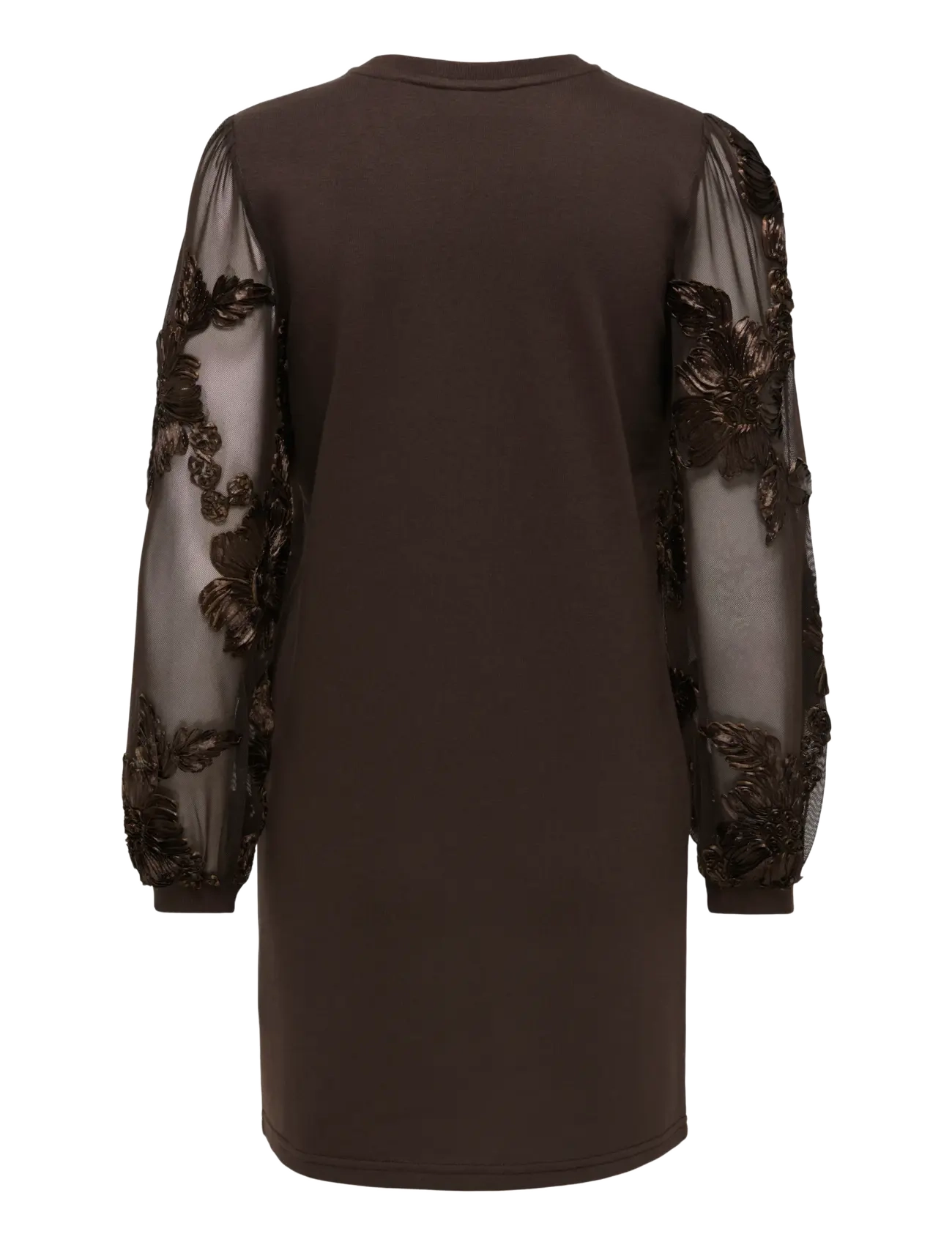 JDY - JDYFAIRVIEW LIFE L/S SWEAT DRESS JRS - kurze kleider - coffee bean - 2