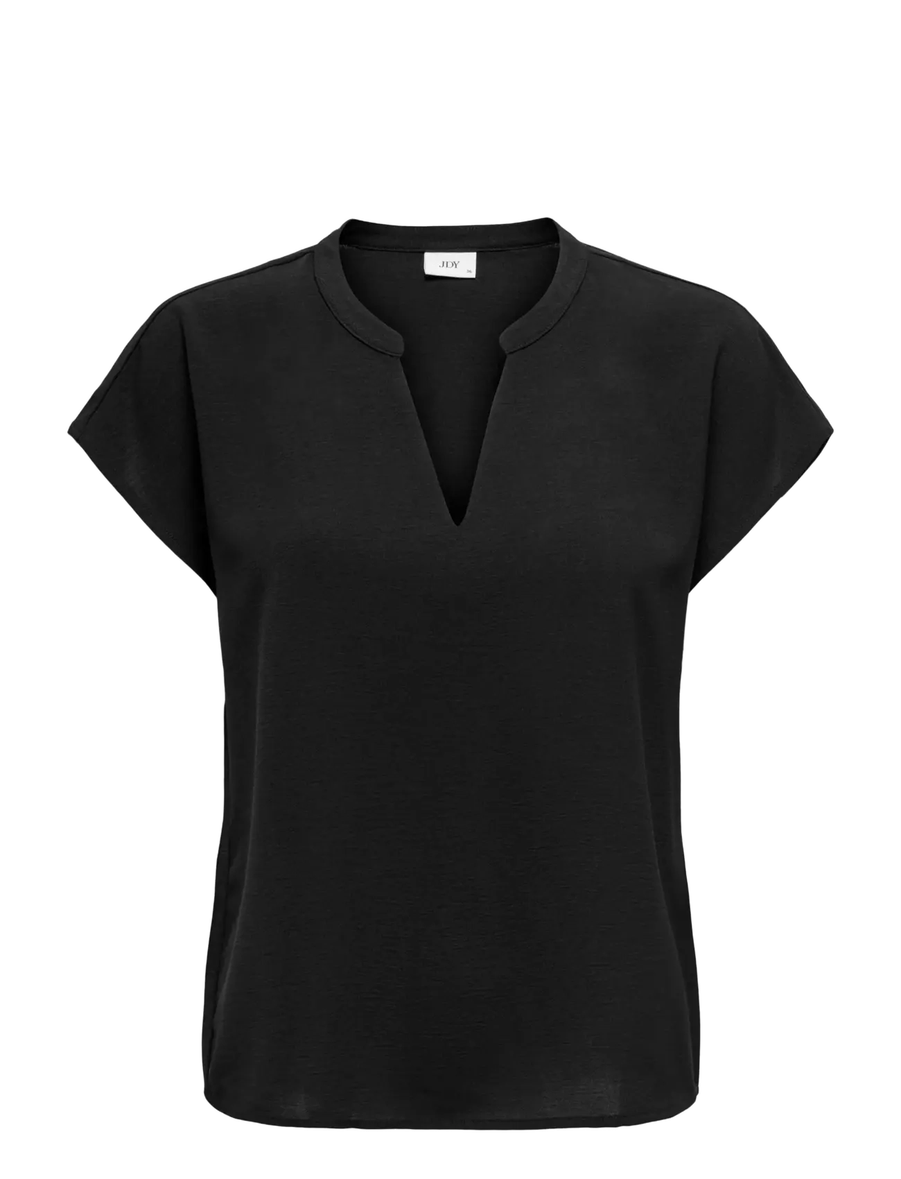JDY JDYLION LIFE S/S TOP WVN NOOS - T-shirts & Toppe - BLACK / black