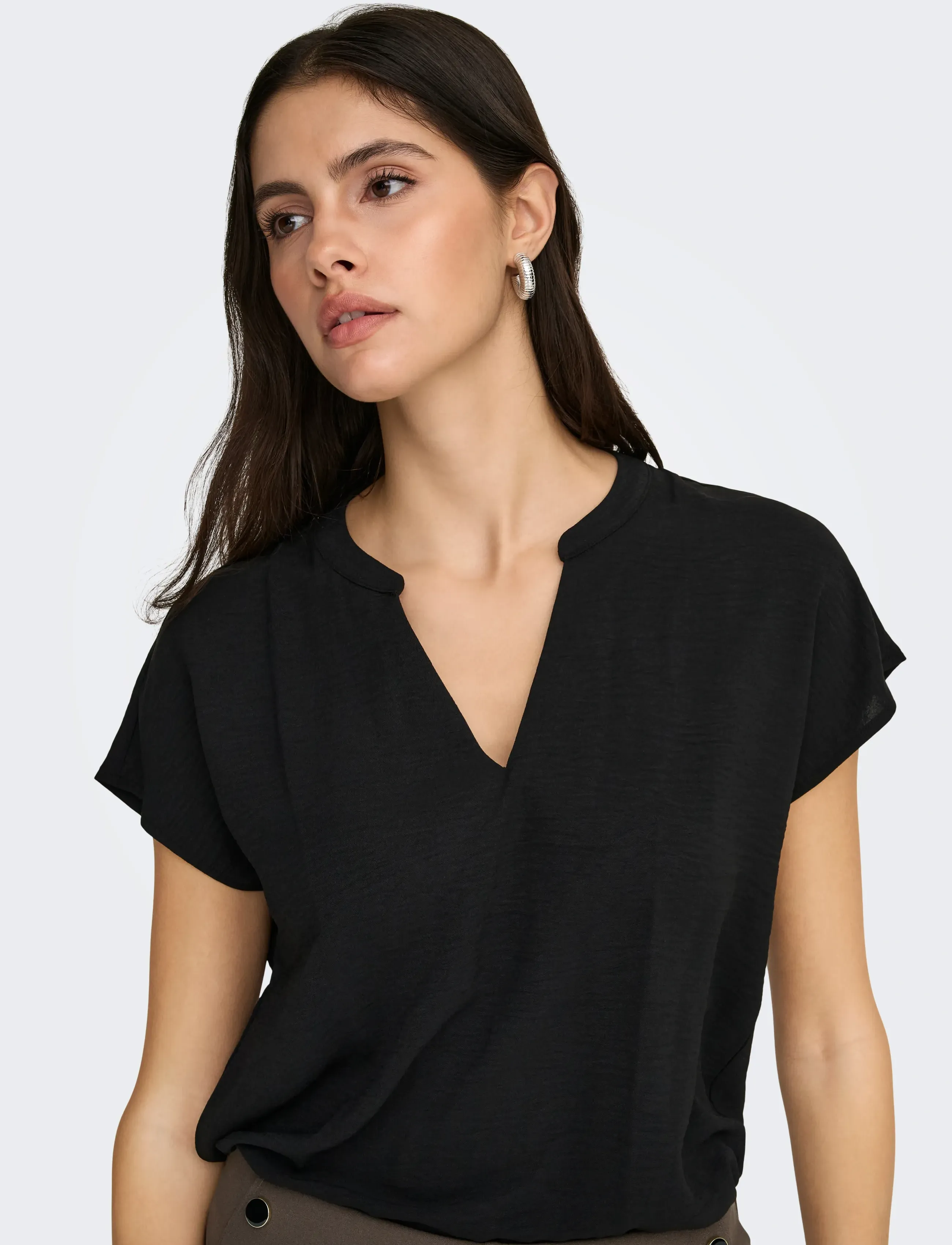 JDY - JDYLION LIFE S/S TOP WVN NOOS - t-shirts - black - 4
