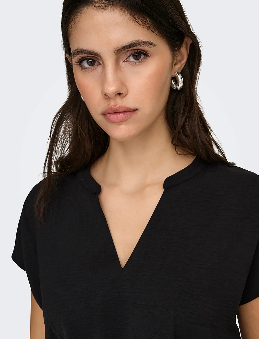 JDY - JDYLION LIFE S/S TOP WVN NOOS - t-shirts - black - 5