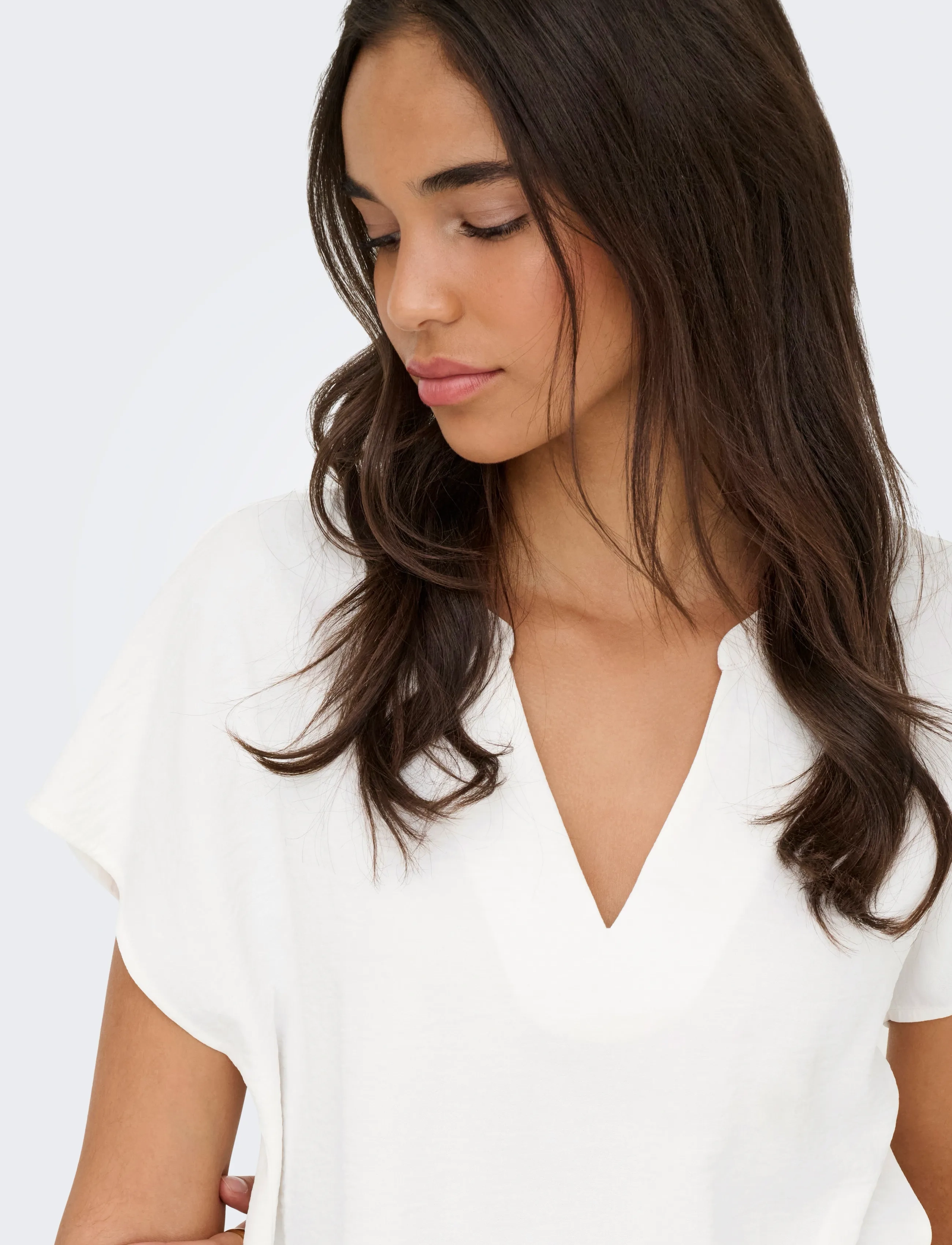 JDY - JDYLION LIFE S/S TOP WVN NOOS - t-shirts - cloud dancer - 4