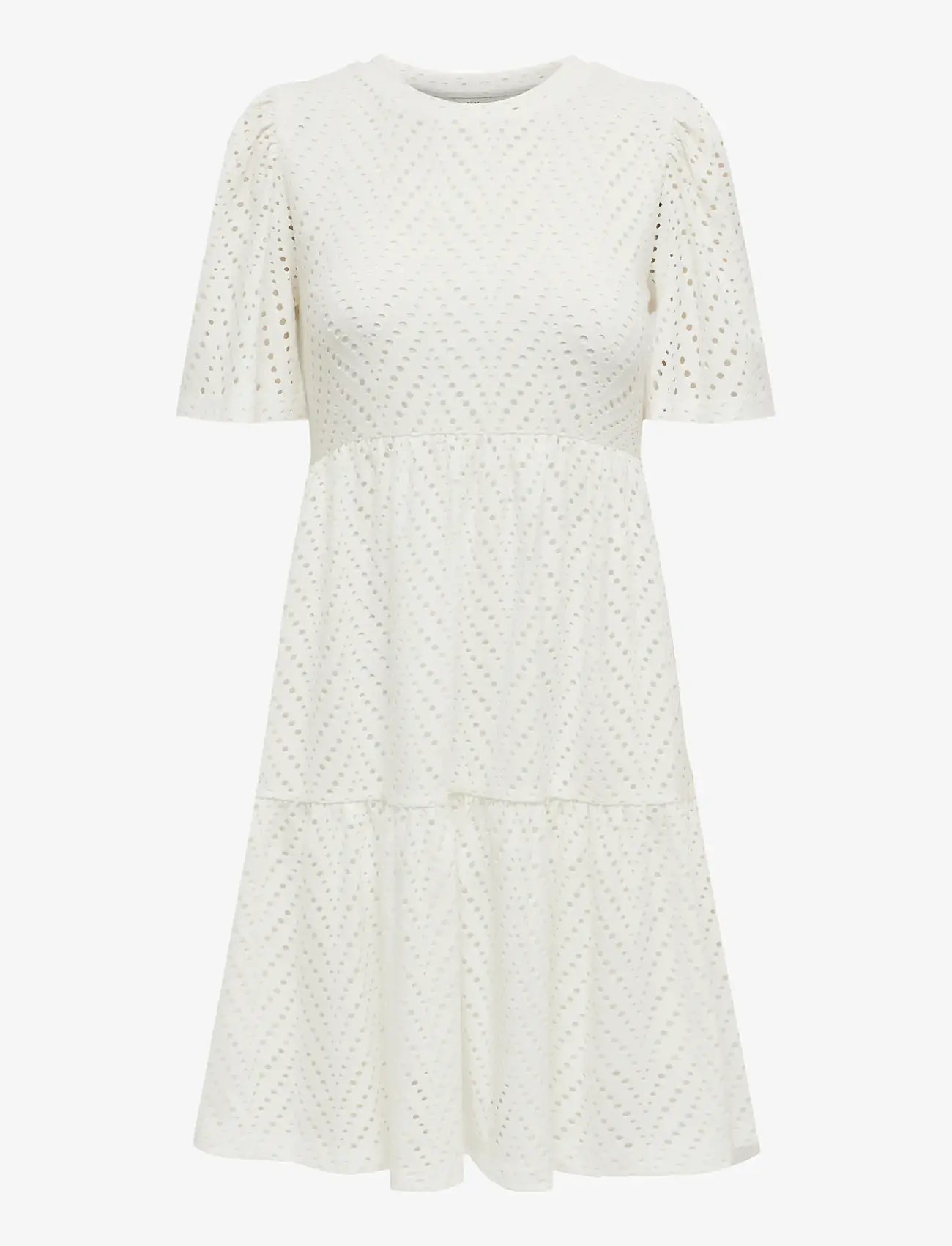 JDY - JDYCARLA CATHINKA S/S DRESS JRS NOOS - sommerkleider - cloud dancer - 1