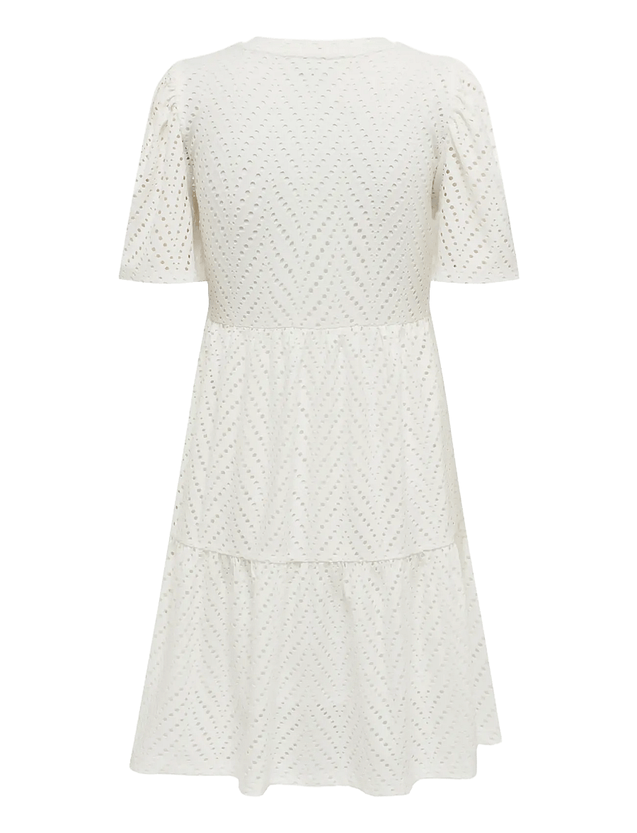 JDY - JDYCARLA CATHINKA S/S DRESS JRS NOOS - konfirmatsioon - cloud dancer - 2