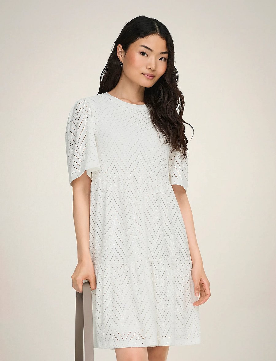 JDY - JDYCARLA CATHINKA S/S DRESS JRS NOOS - konfirmatsioon - cloud dancer - 0