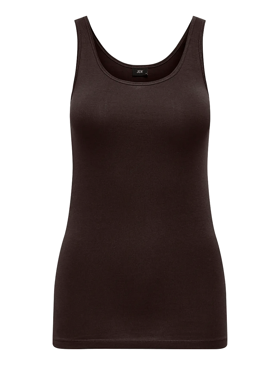 JDY - JDYAVA S/L TANK TOP 180 JRS NOOS - Ärmellose tops - black coffee - 1