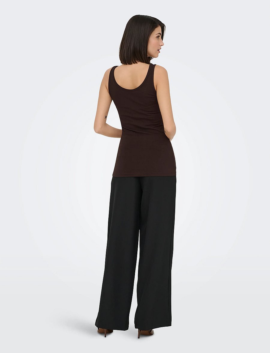 JDY - JDYAVA S/L TANK TOP 180 JRS NOOS - Ärmellose tops - black coffee - 3