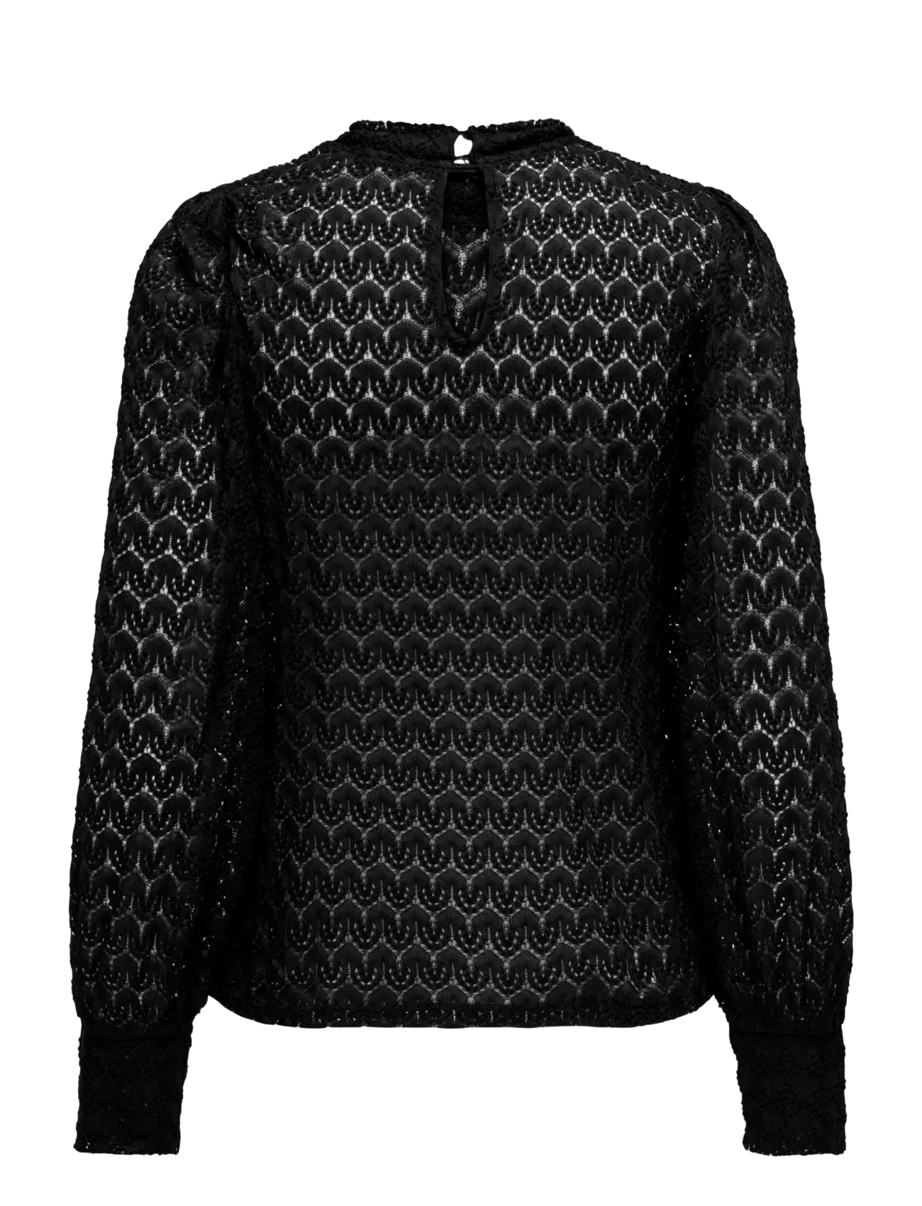 JDY - JDYAVERY L/S LACE TOP JRS NOOS - langærmede bluser - black - 2