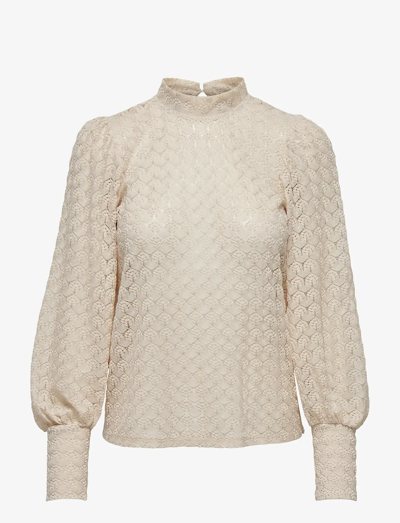 JDY - JDYAVERY L/S LACE TOP JRS NOOS - langärmlige blusen - sandshell - 1