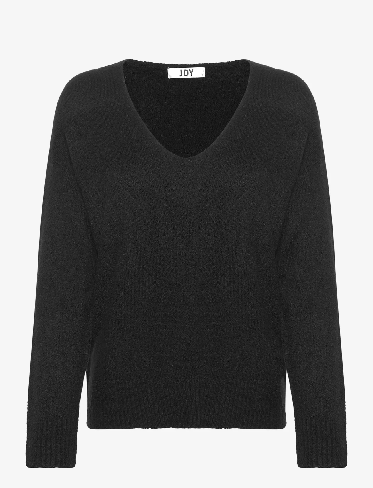 Jacqueline de Yong - JDYCHARLY L/S V-NECK PULLOVER KNT LO - mažiausios kainos - black - 0