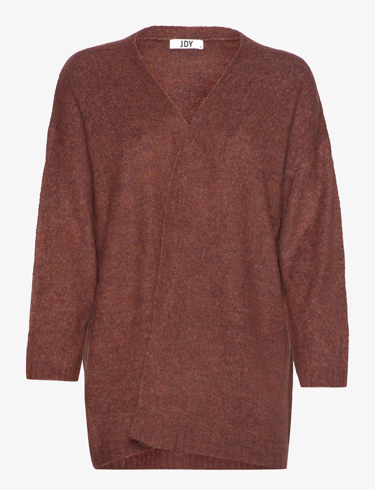 Jacqueline de Yong - JDYCHARLY L/S CARDIGAN KNT LO - laagste prijzen - cherry mahogany - 0