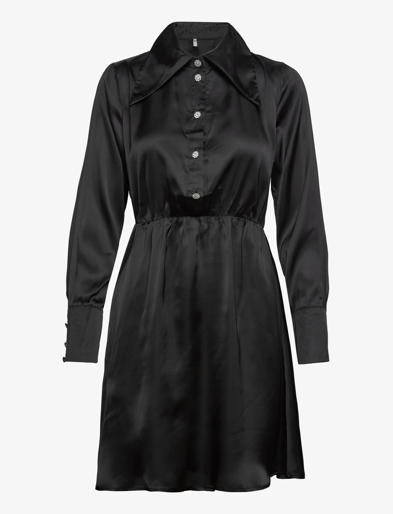 Jacqueline de Yong - JDYKLARA LIFE LS DIAMOND SHIRT DRESS LO - skjortekjoler - black - 0