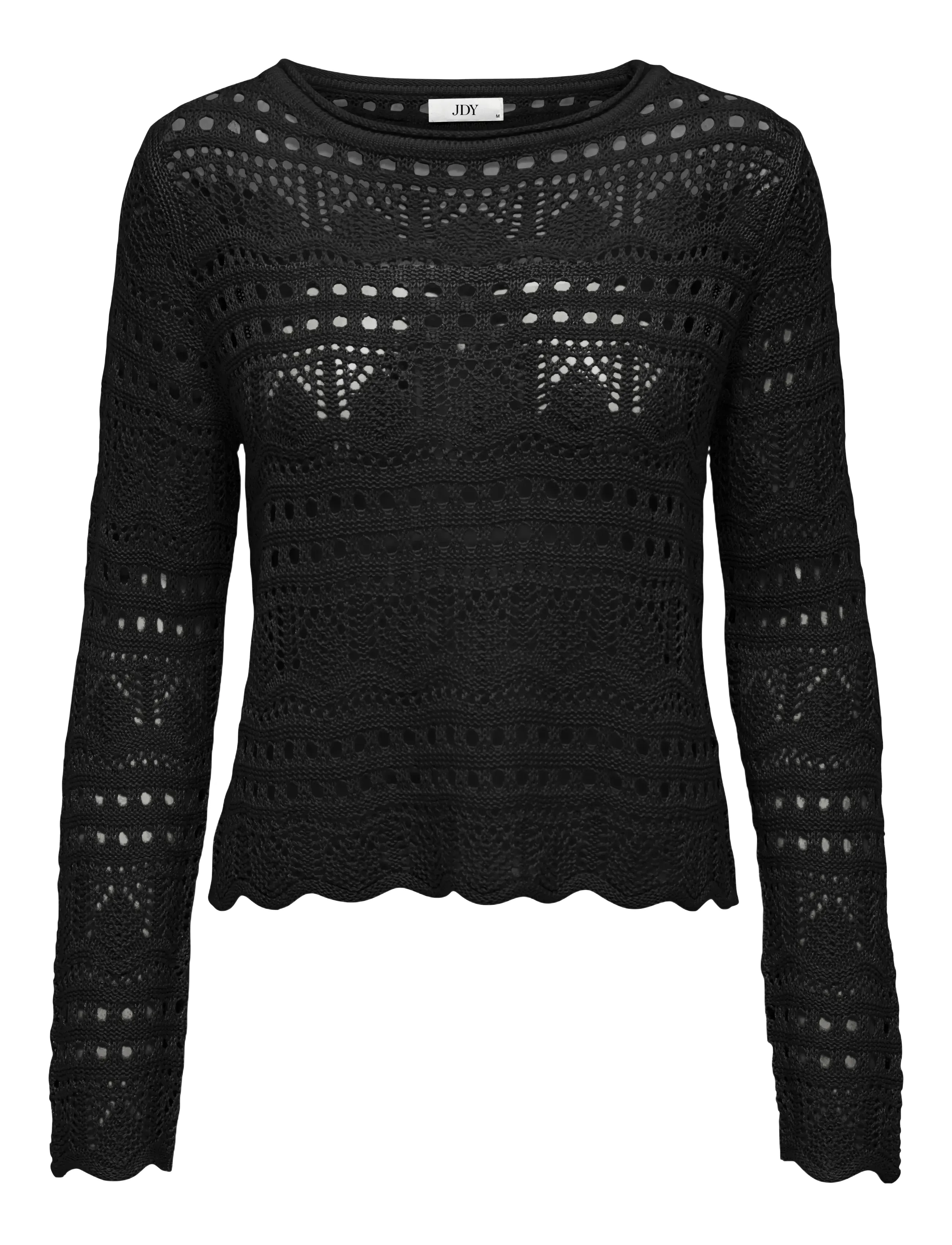 JDY Jdysun Lay L/S Boatneck Pullov. Knt Noos Schwarz - XS - Damen