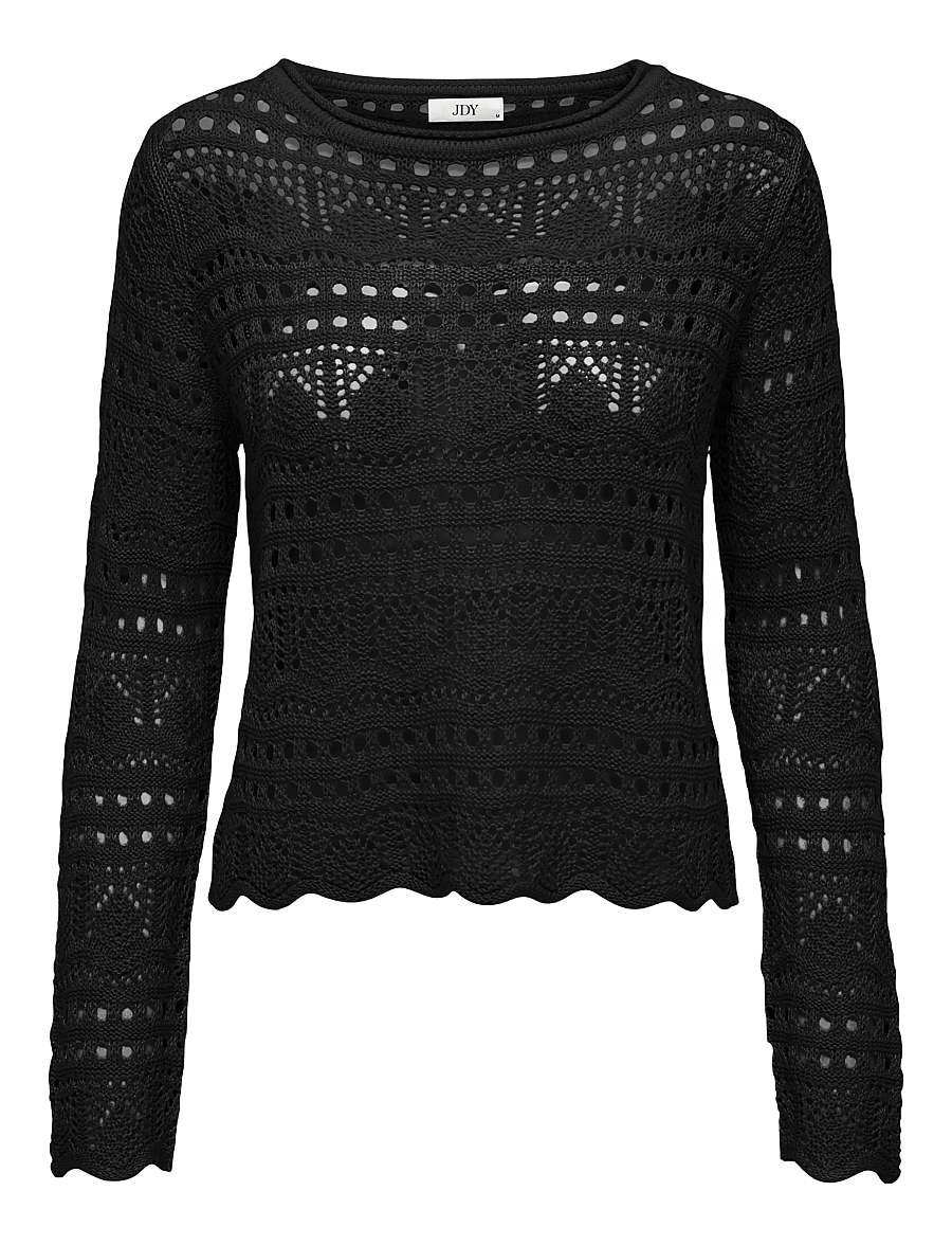 JDY - JDYSUN LAY L/S BOATNECK PULLOV. KNT NOOS - sviitrid - black - 1