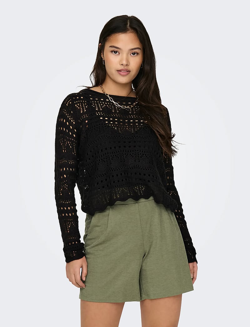 JDY - JDYSUN LAY L/S BOATNECK PULLOV. KNT NOOS - pullover - black - 0