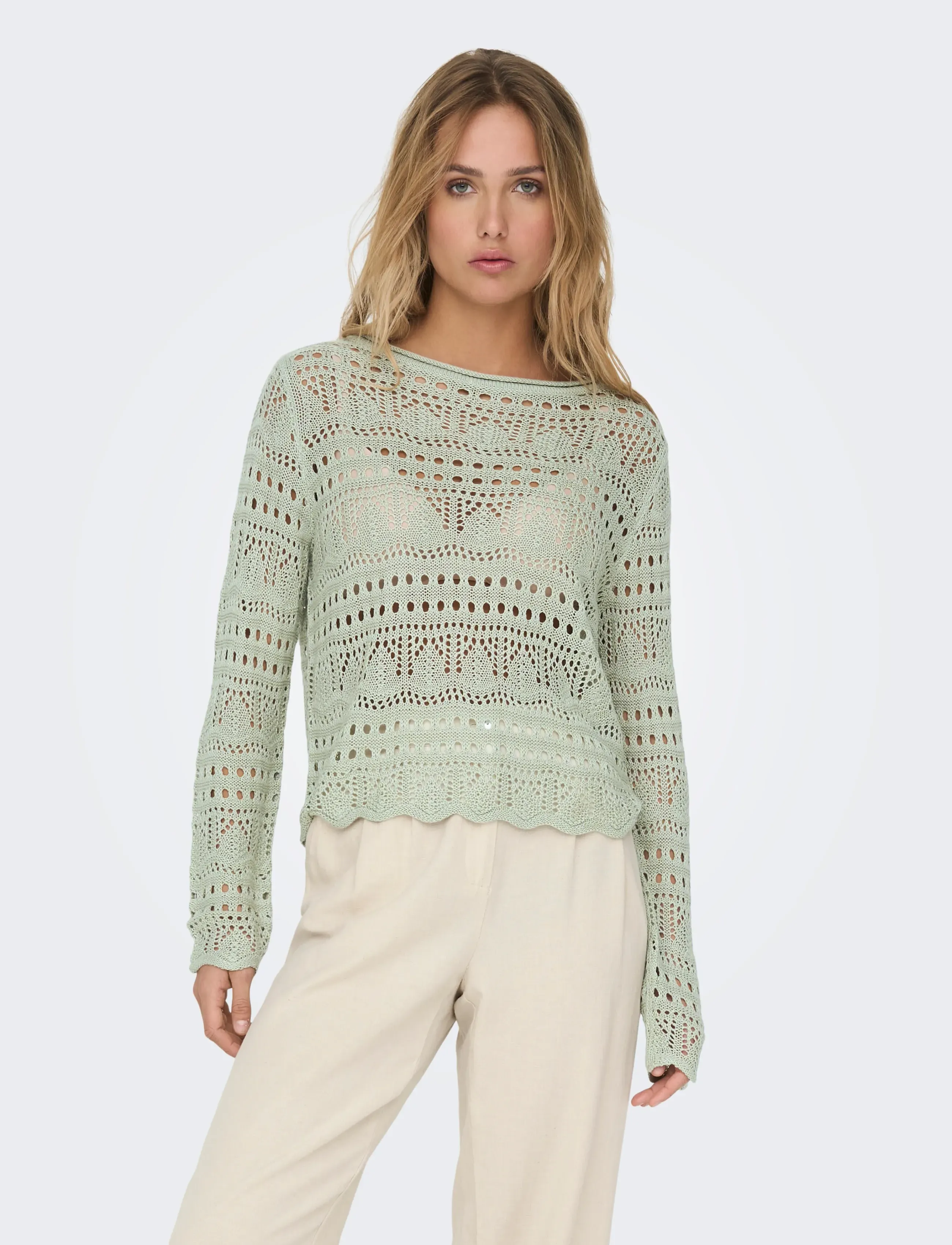 JDY - JDYSUN LAY L/S BOATNECK PULLOV. KNT NOOS - sviitrid - desert sage - 4