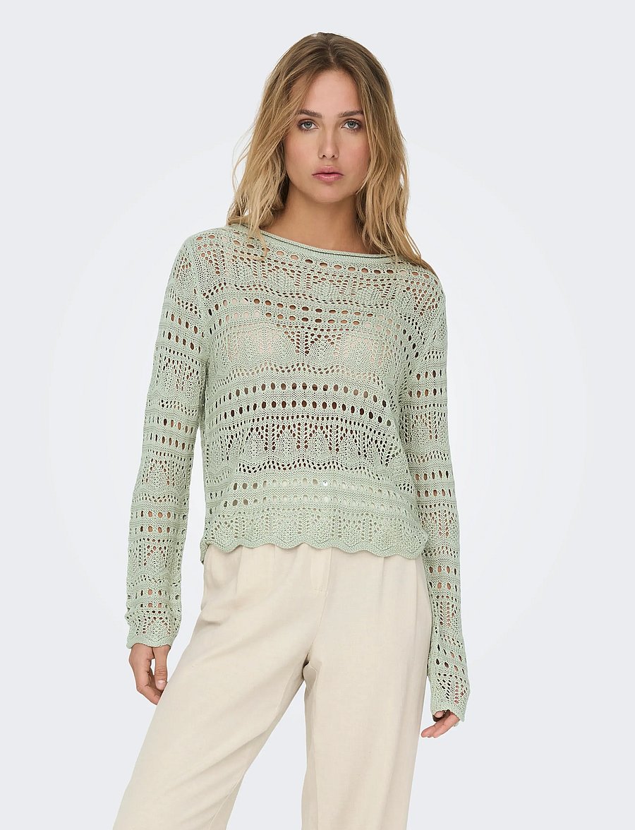 JDY - JDYSUN LAY L/S BOATNECK PULLOV. KNT NOOS - sviitrid - desert sage - 4