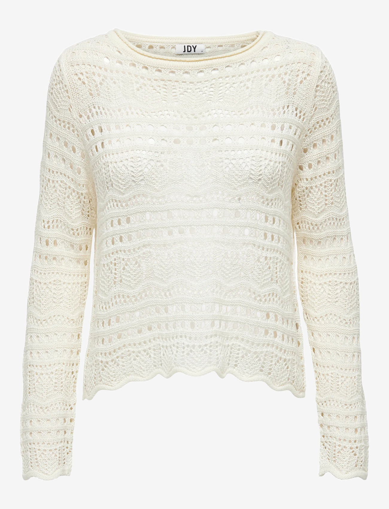 JDY - JDYSUN LAY L/S BOATNECK PULLOV. KNT NOOS - striktrøjer - eggnog - 1