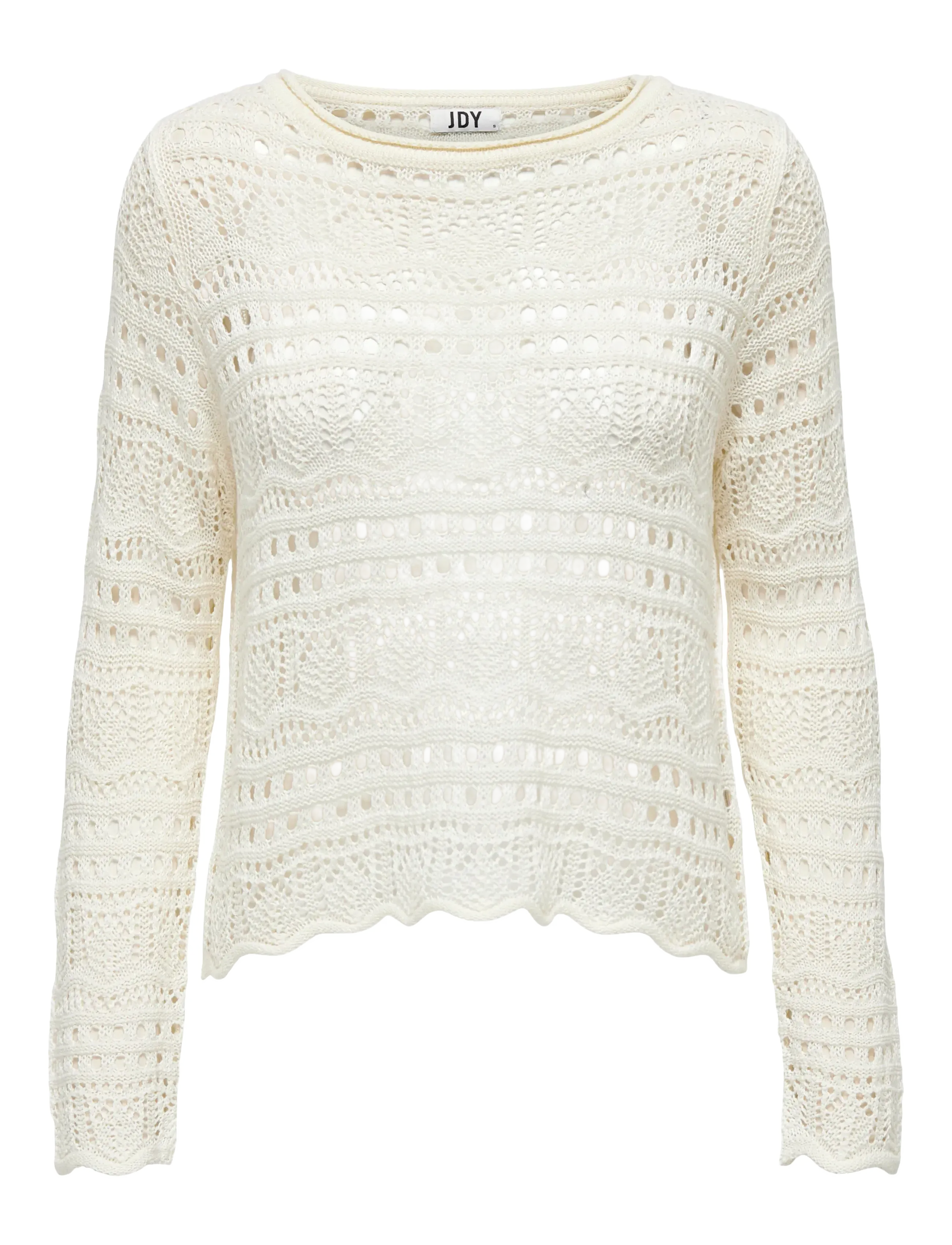 JDY JDYSUN LAY L/S BOATNECK PULLOV. KNT NOOS - Riided - EGGNOG / cream