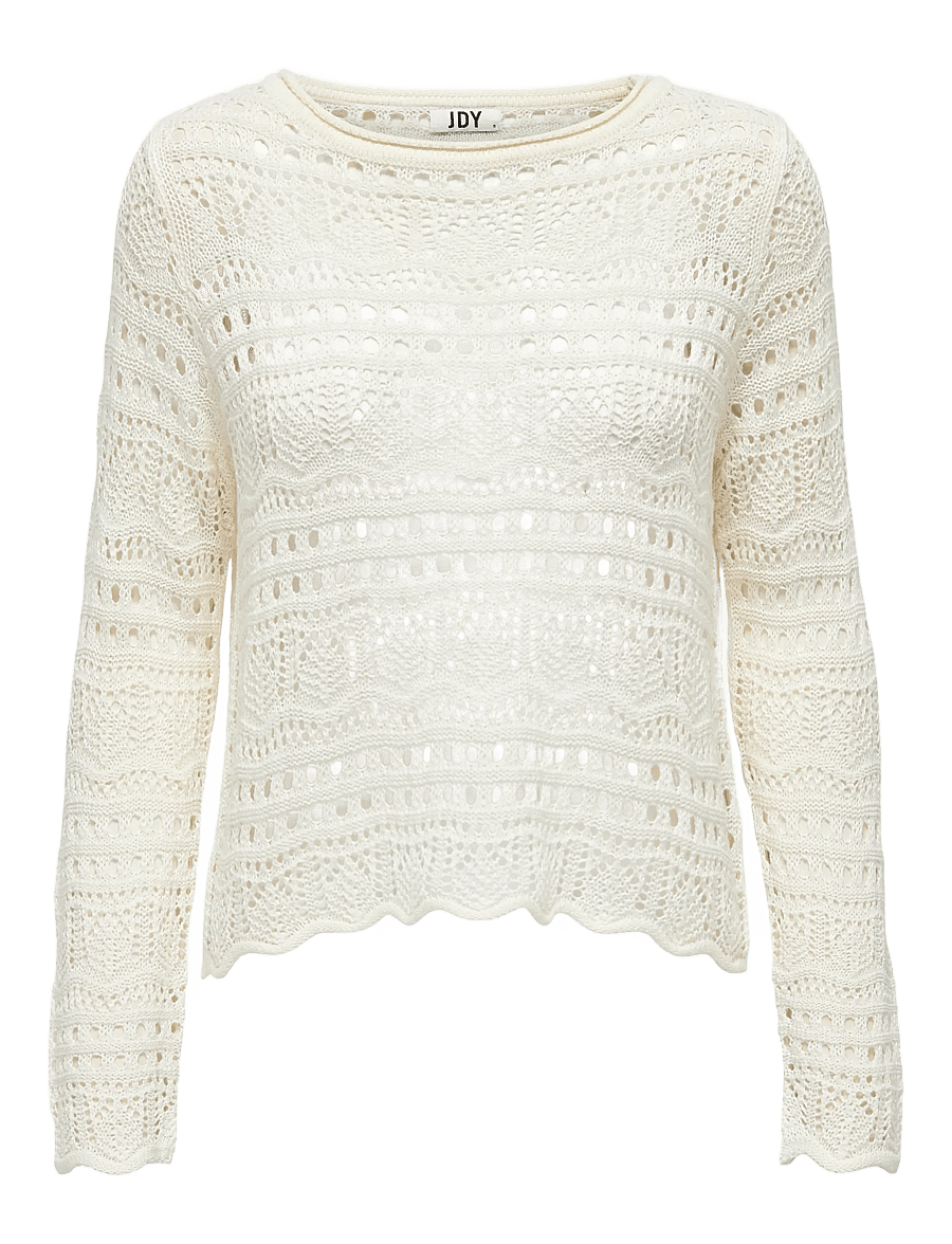 JDY - JDYSUN LAY L/S BOATNECK PULLOV. KNT NOOS - pullover - eggnog - 1