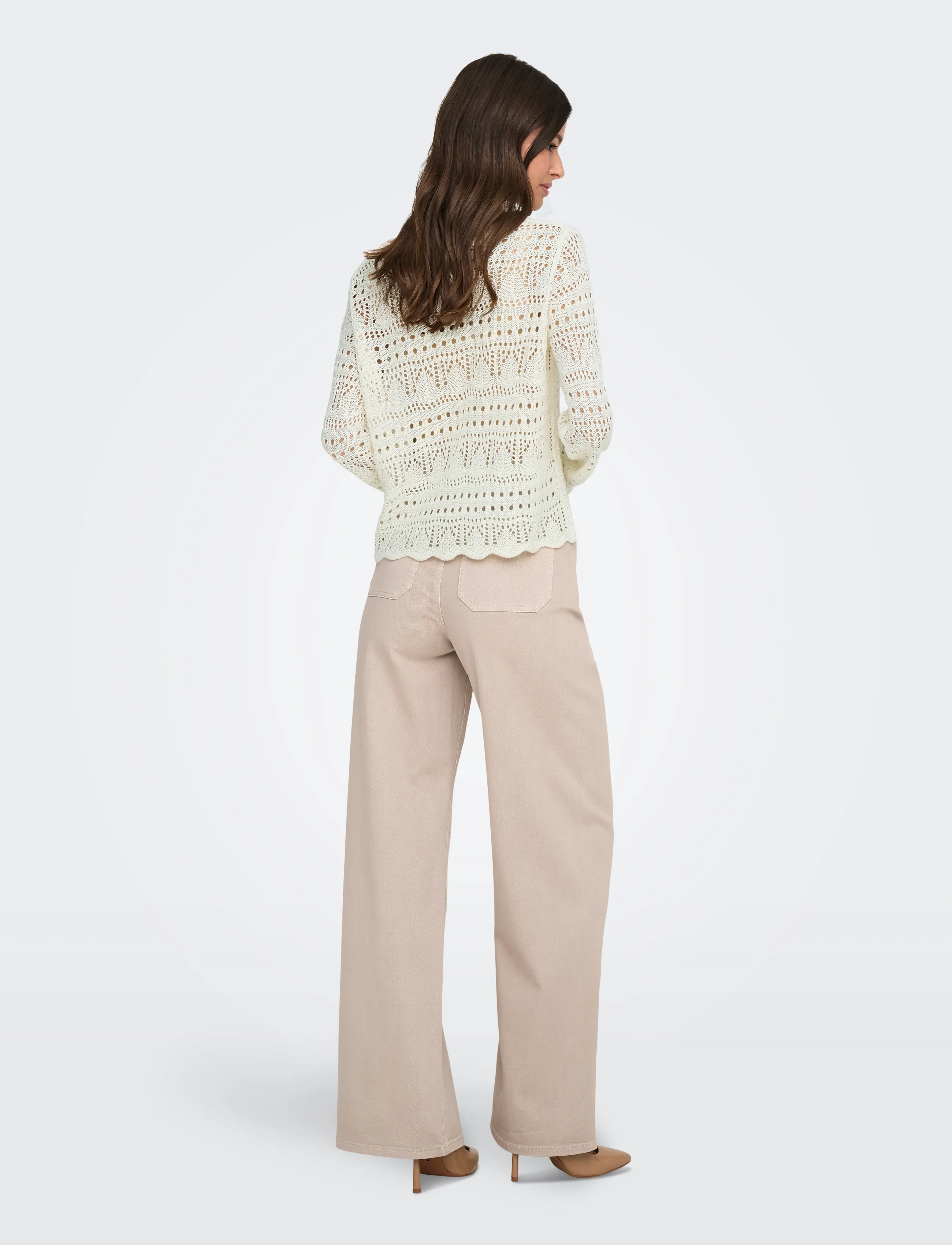 JDY - JDYSUN LAY L/S BOATNECK PULLOV. KNT NOOS - džemperi - eggnog - 3