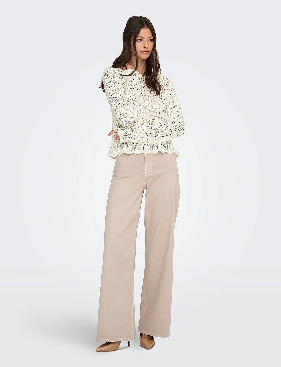 JDY - JDYSUN LAY L/S BOATNECK PULLOV. KNT NOOS - pullover - eggnog - 4