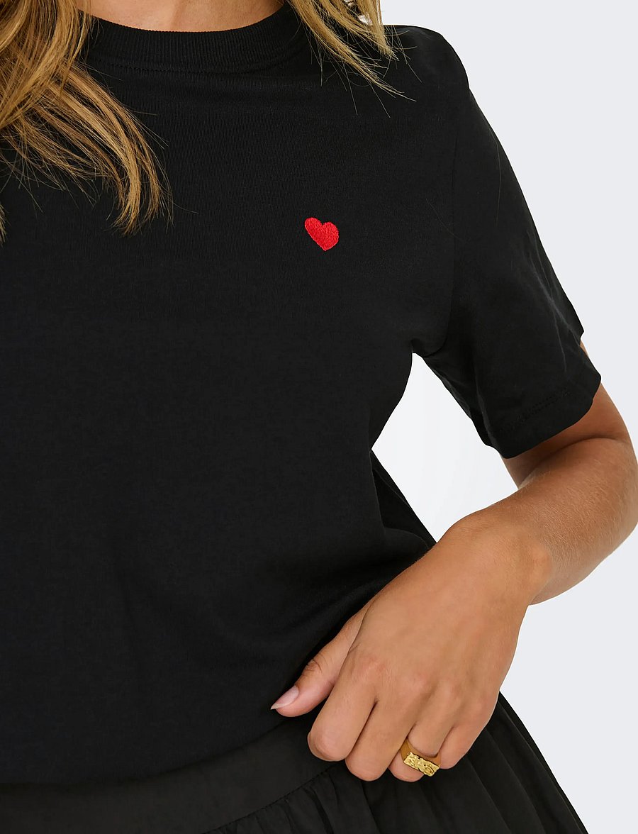 JDY - JDYPISA LIFE S/S PRINT TOP JRS NOOS - t-shirts - black - 4