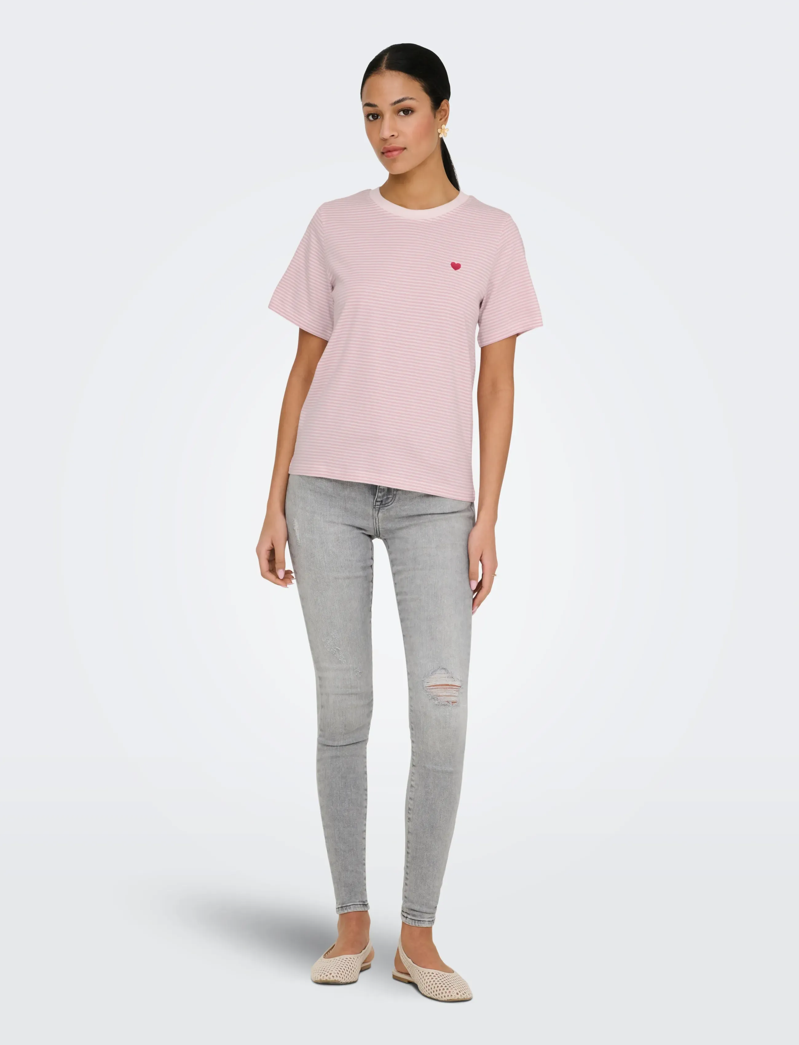 JDY - JDYPISA LIFE S/S PRINT TOP JRS NOOS - t-paidat - cloud dancer - 4