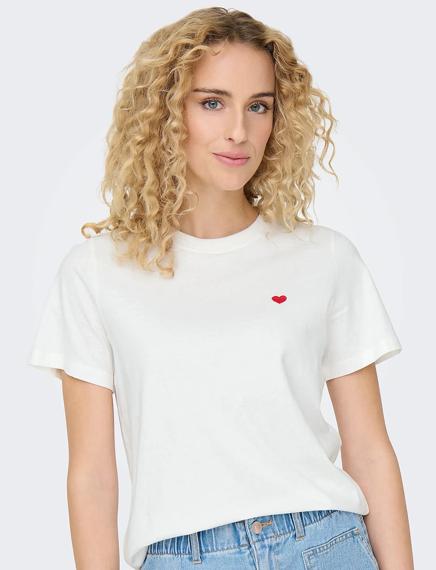 JDY - JDYPISA LIFE S/S PRINT TOP JRS NOOS - t-shirts - cloud dancer - 5
