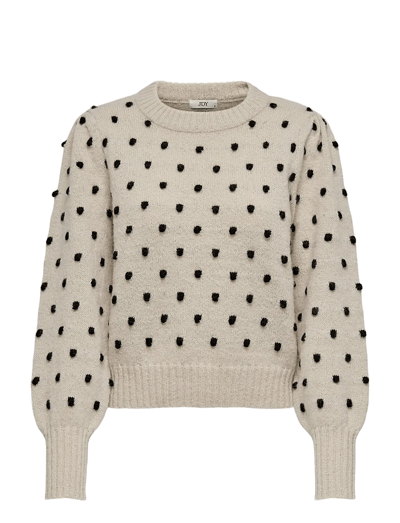 JDY - JDYSIGRID LIFE L/S ON PUFF PULL KNT NOOS - pullover - cement - 1