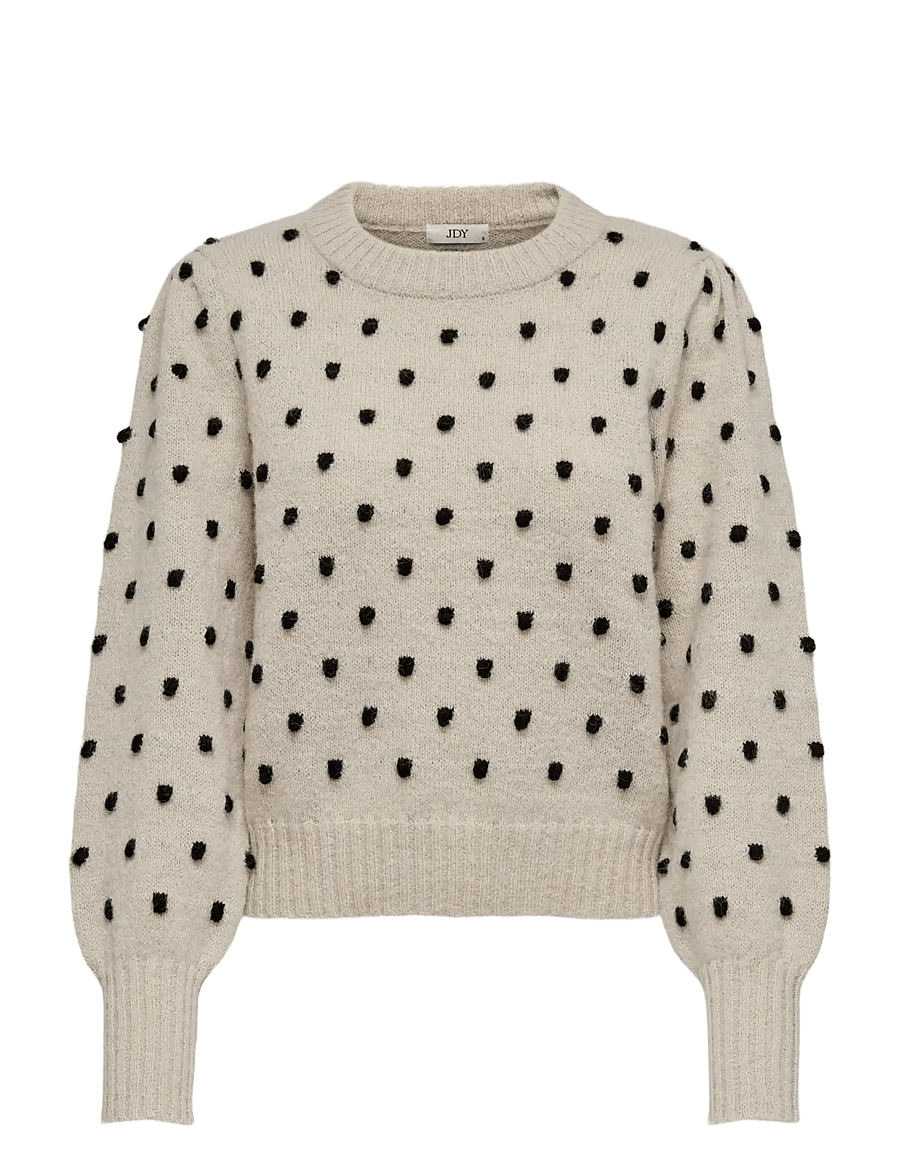 JDY - JDYSIGRID LIFE L/S ON PUFF PULL KNT NOOS - pullover - cement - 1