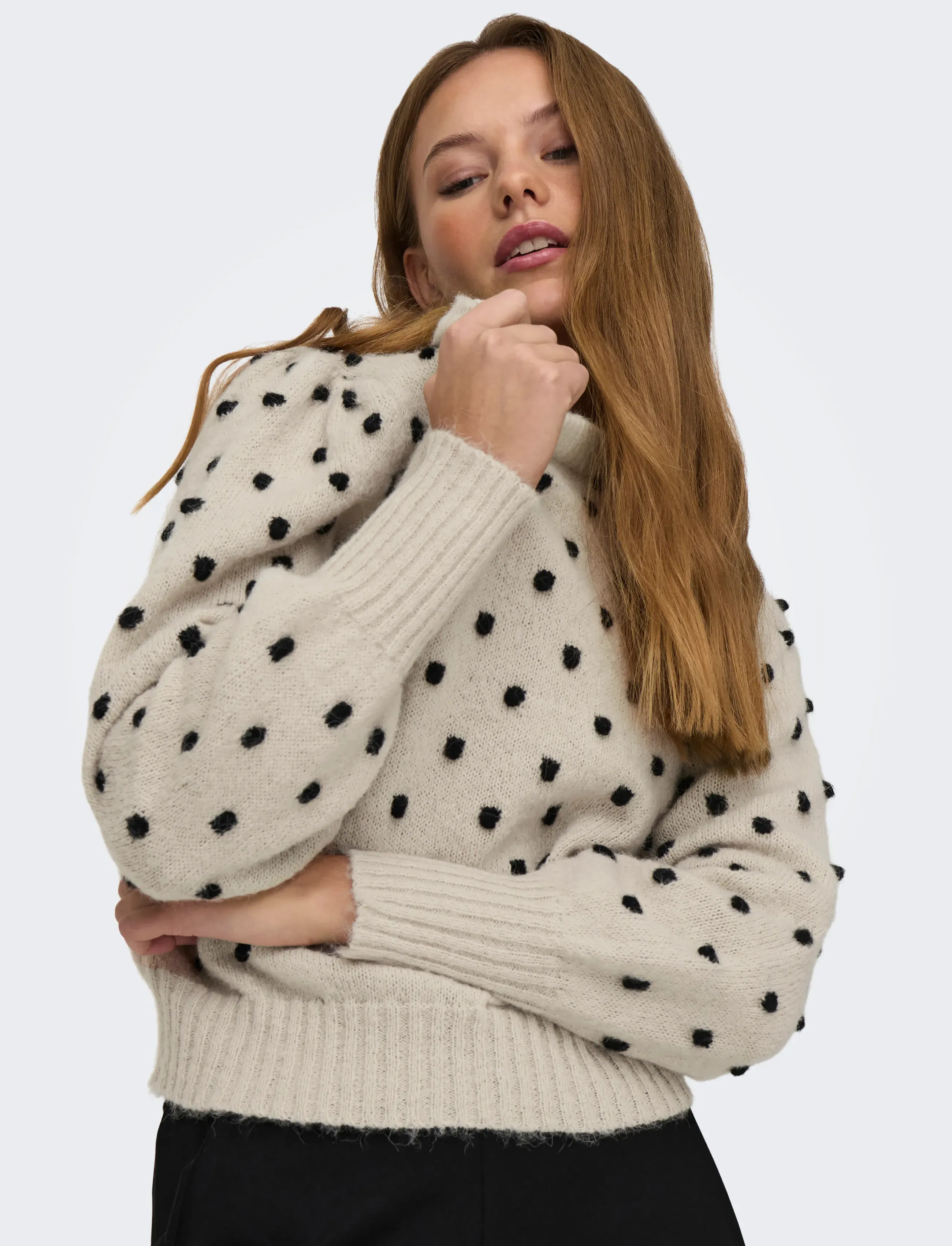 JDY Jdysigrid Life L/S On Puff Pull Knt Noos stickade tröjor dam – bild 5