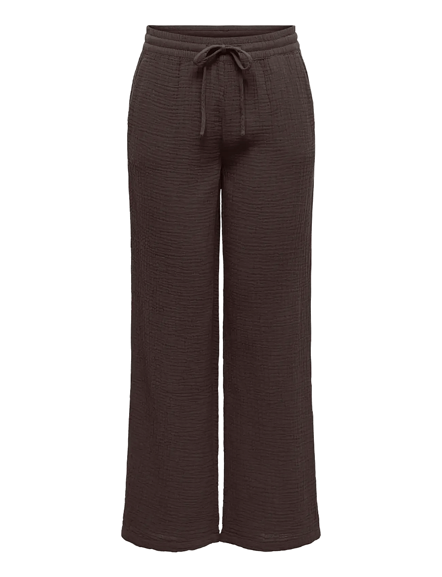 JDY - JDYTHEIS LIFE WIDE PANT WVN NOOS - bukser med brede ben - chocolate torte - 1
