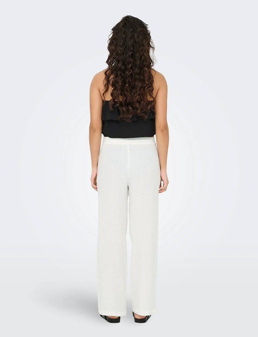 JDY - JDYTHEIS LIFE WIDE PANT WVN NOOS - bukser med brede ben - cloud dancer - 3