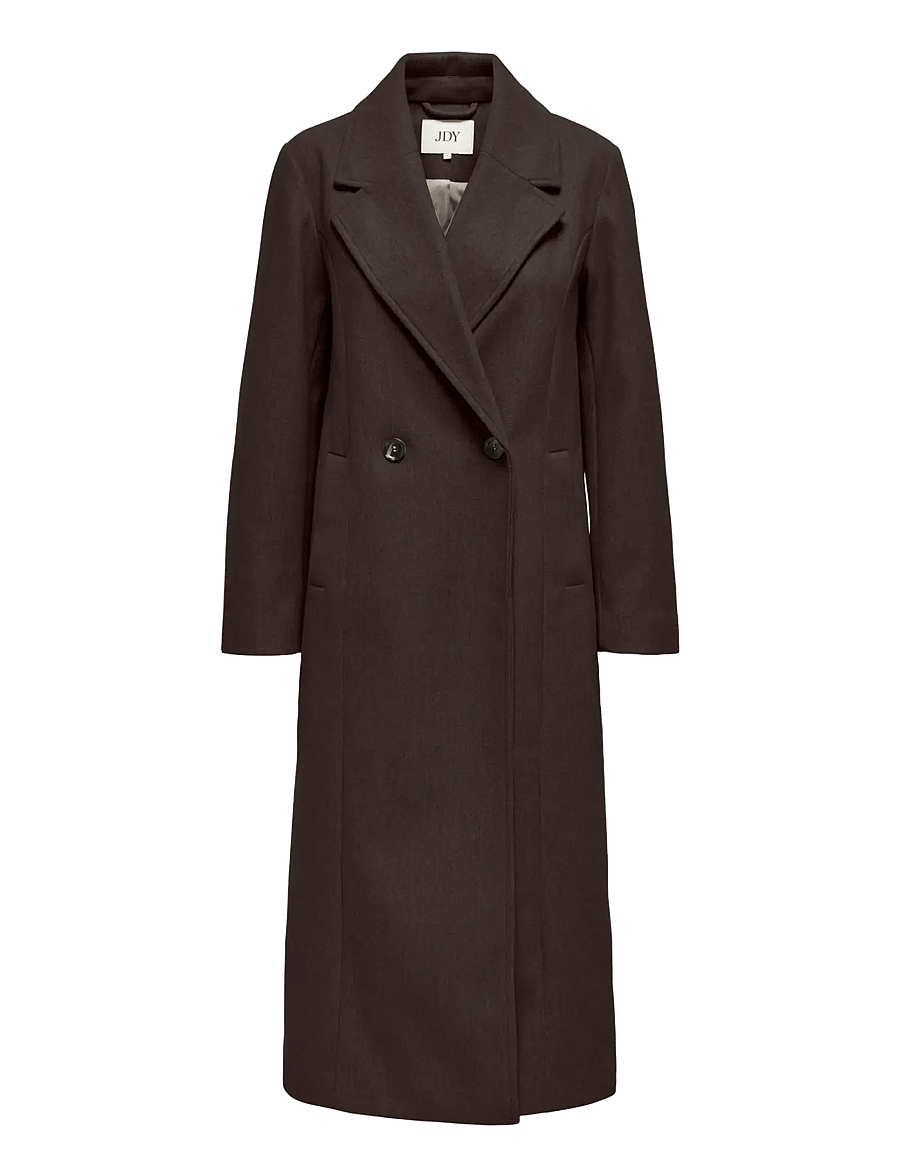 JDY - JDYVIOLA LIFE X-LONG COAT OTW HAB - mäntel - chocolate torte - 1