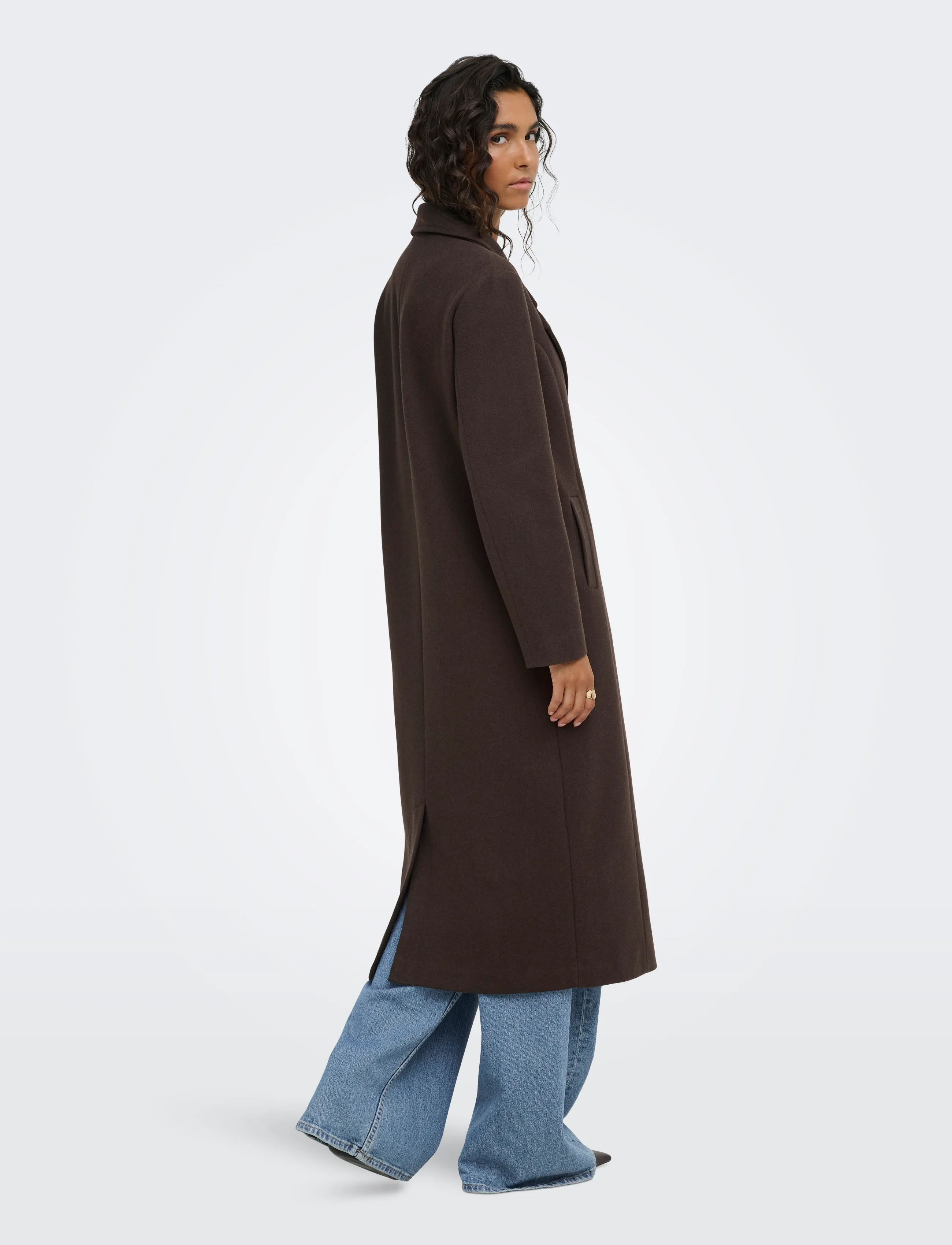 JDY - JDYVIOLA LIFE X-LONG COAT OTW HAB - mäntel - chocolate torte - 3