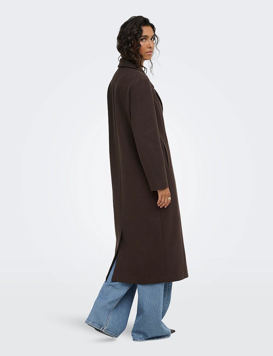 JDY - JDYVIOLA LIFE X-LONG COAT OTW HAB - mäntel - chocolate torte - 3