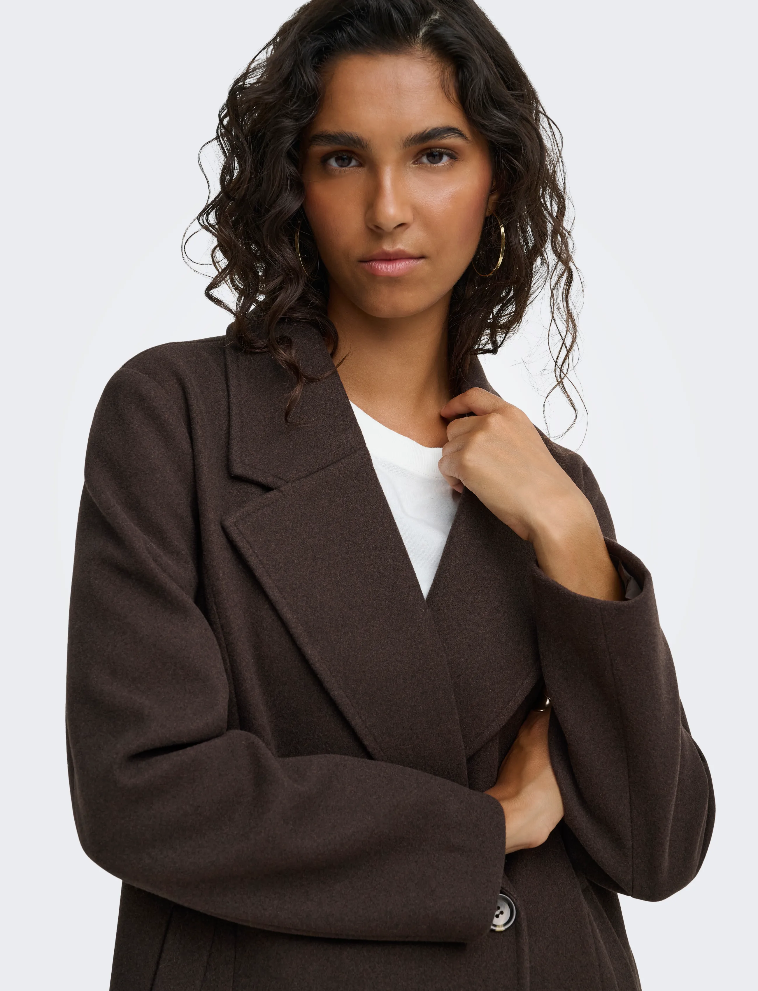 JDY - JDYVIOLA LIFE X-LONG COAT OTW HAB - mäntel - chocolate torte - 5
