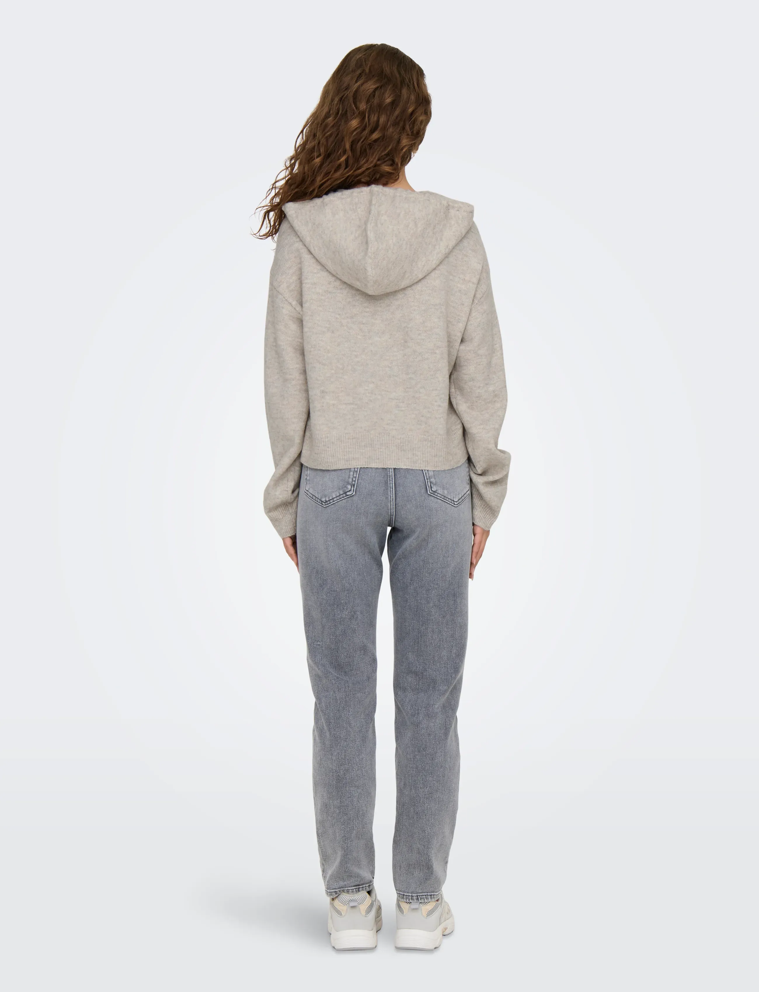 JDY - JDYRUE LIFE L/S SHORT HOOD PUL KNT NOOS - chateau gray - 3