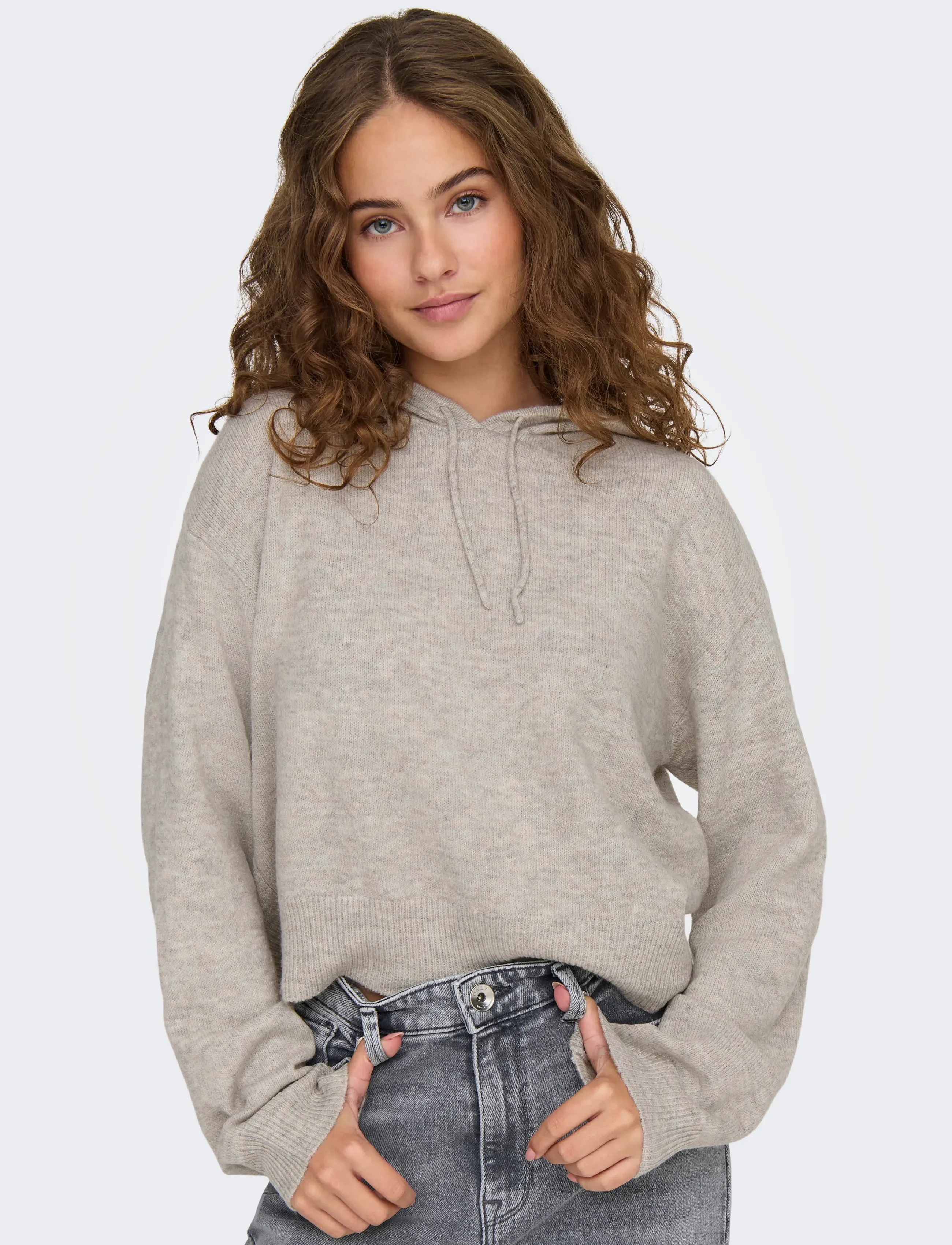 JDY - JDYRUE LIFE L/S SHORT HOOD PUL KNT NOOS - chateau gray - 5