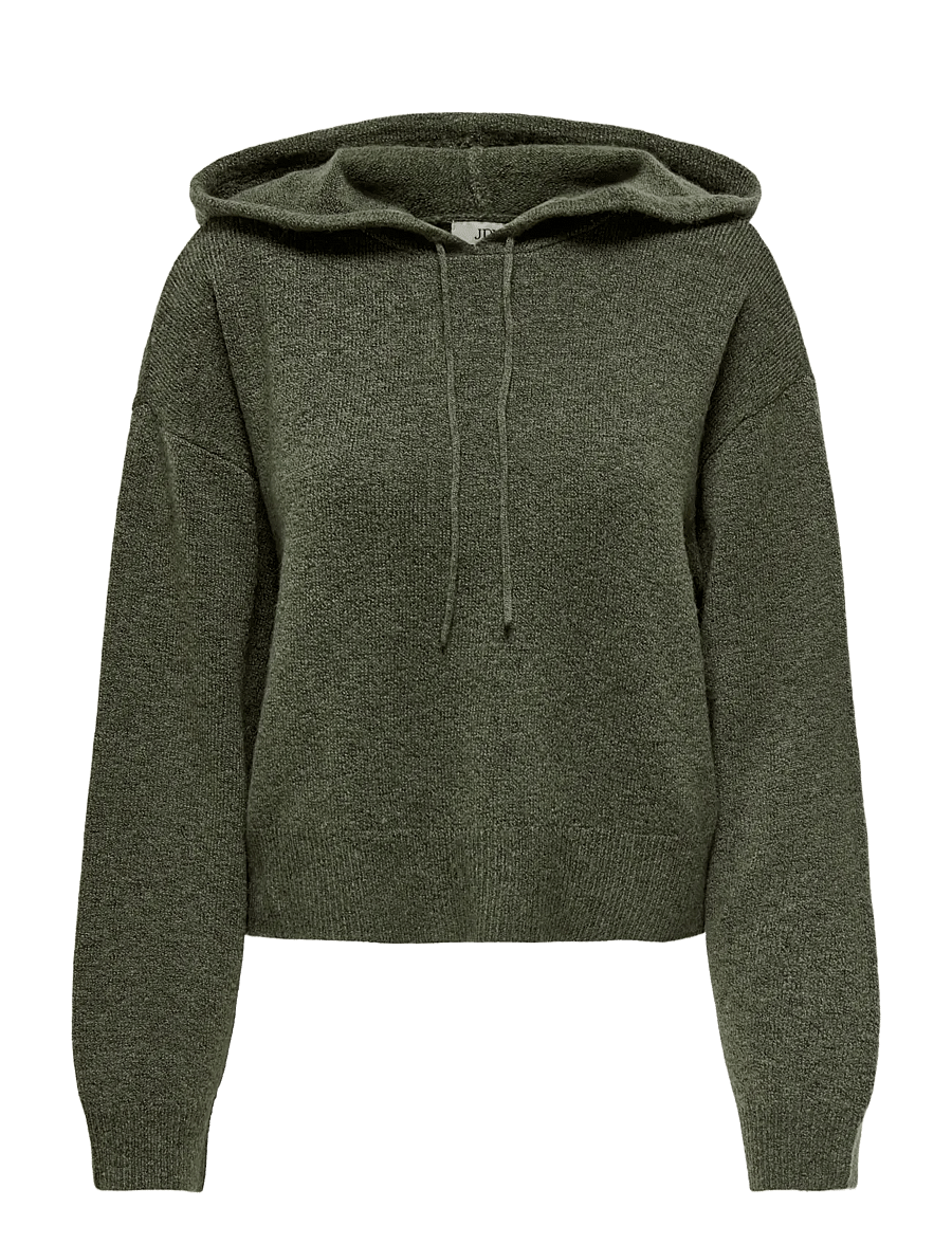 JDY - JDYRUE LIFE L/S SHORT HOOD PUL KNT NOOS - hoodies - kalamata - 1