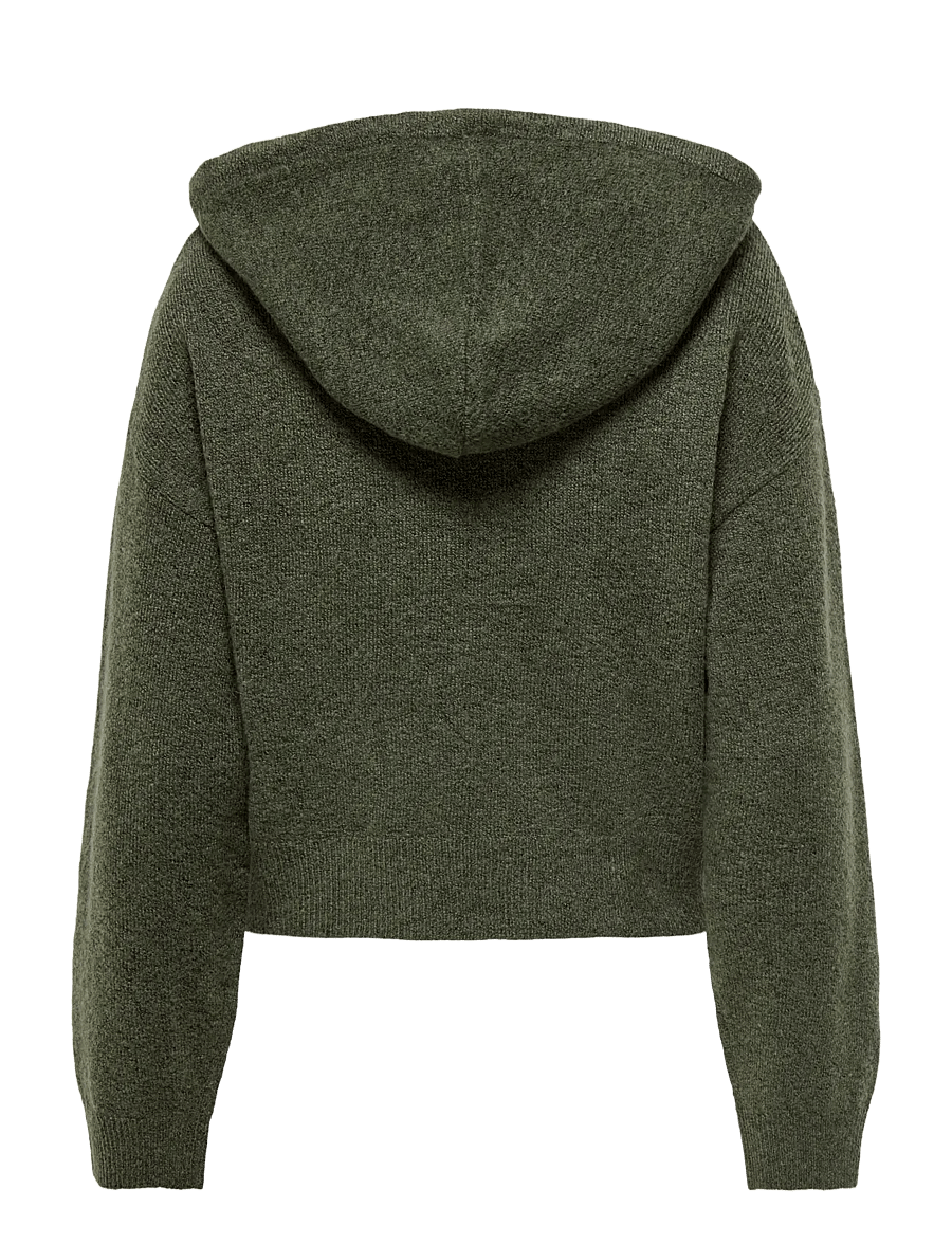 JDY - JDYRUE LIFE L/S SHORT HOOD PUL KNT NOOS - hoodies - kalamata - 2