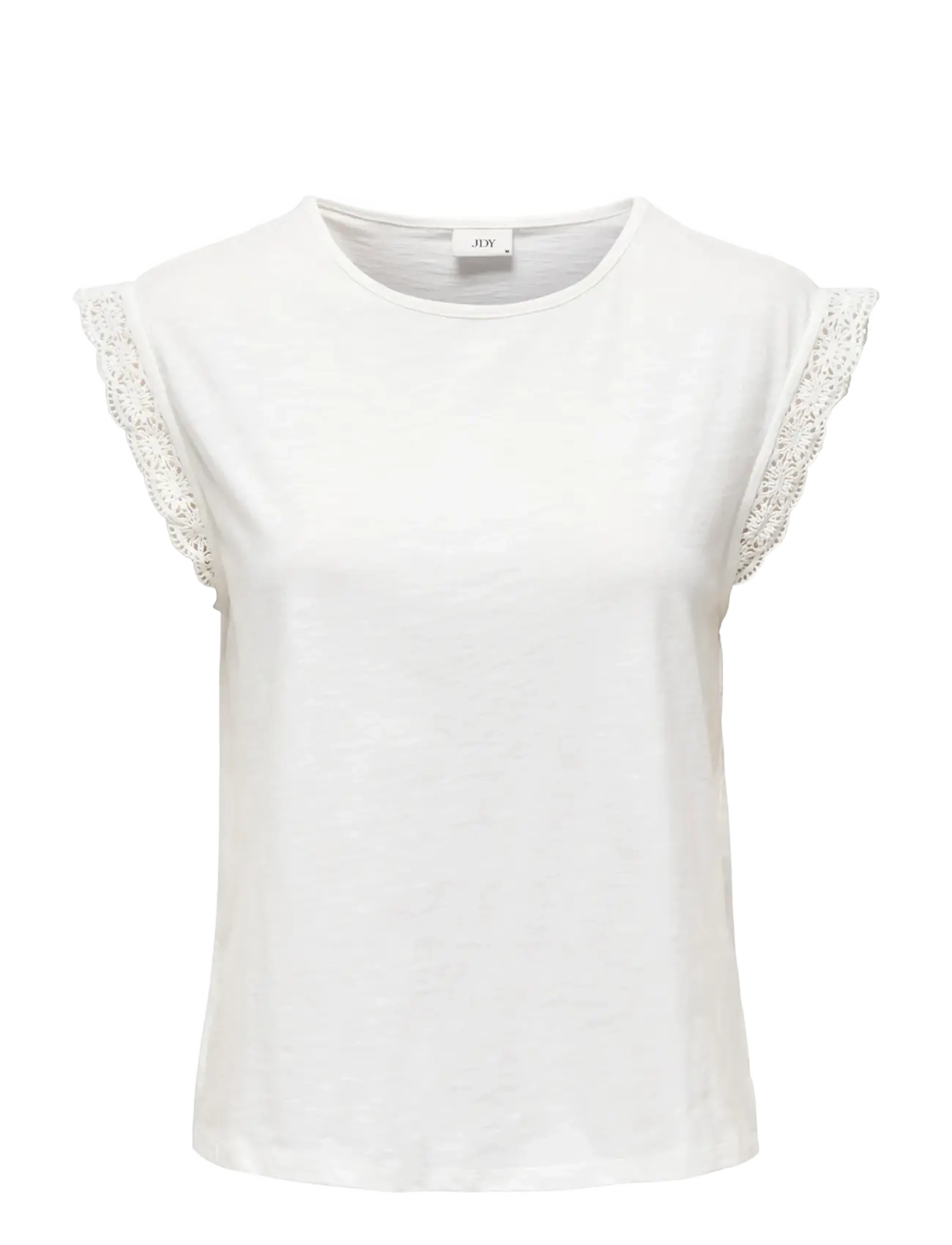 JDY JDYSALVA LIFE S/L CROCHET TOP JRS NOOS - Riided - CLOUD DANCER / white