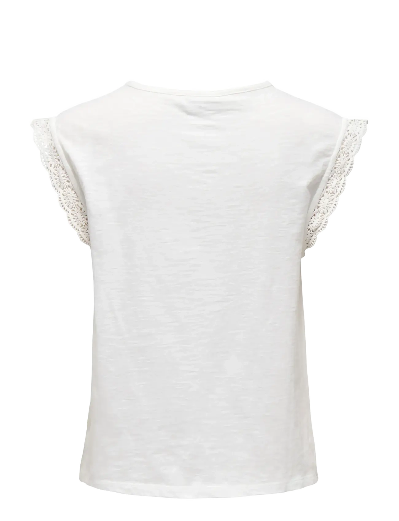 JDY - JDYSALVA LIFE S/L CROCHET TOP JRS NOOS - tanktops - cloud dancer - 2
