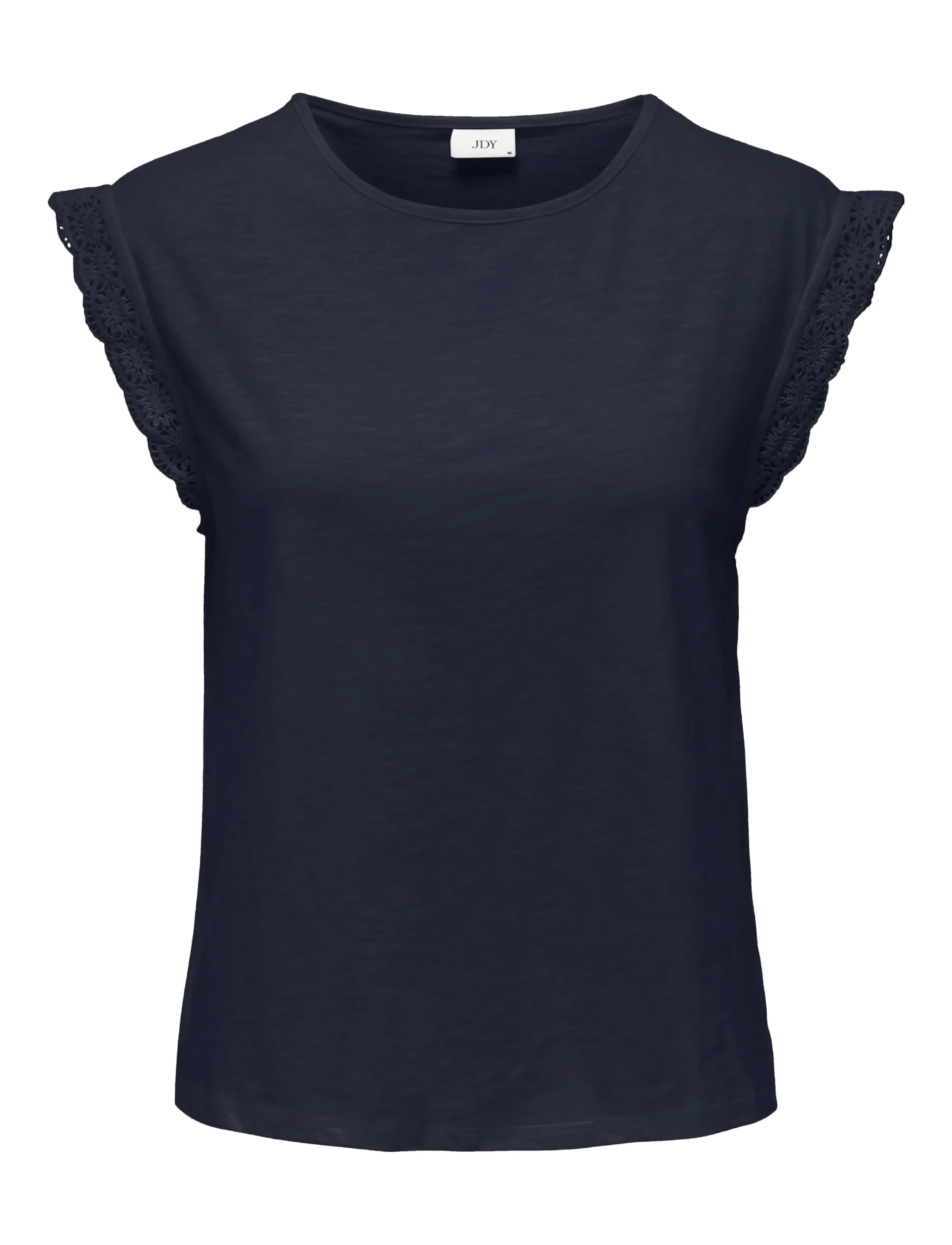 JDY JDYSALVA LIFE S/L CROCHET TOP JRS NOOS - T-shirts & Toppe - SKY CAPTAIN / black