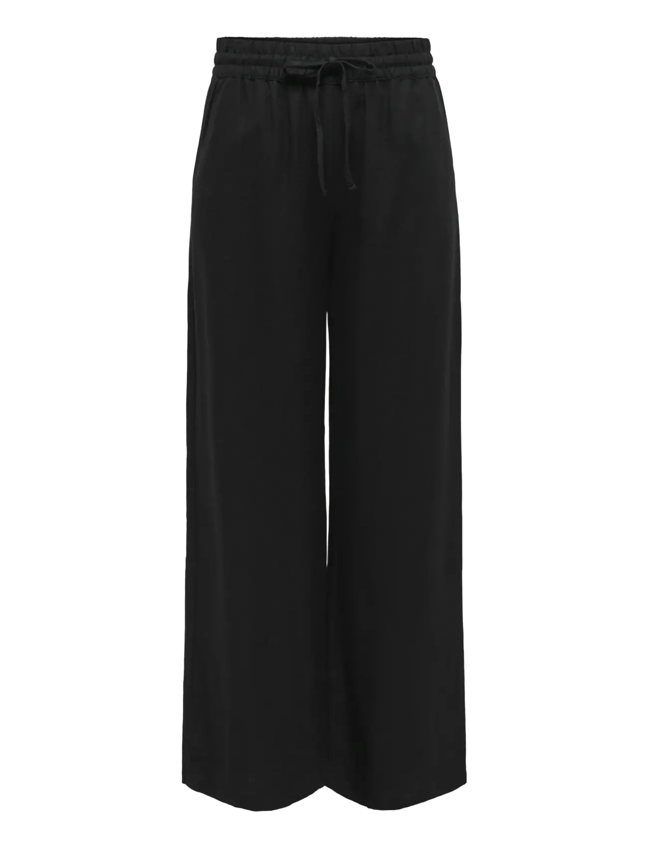 JDY JDYSAY HW LINEN WIDE PANT WVN NOOS - Bukser - BLACK / black