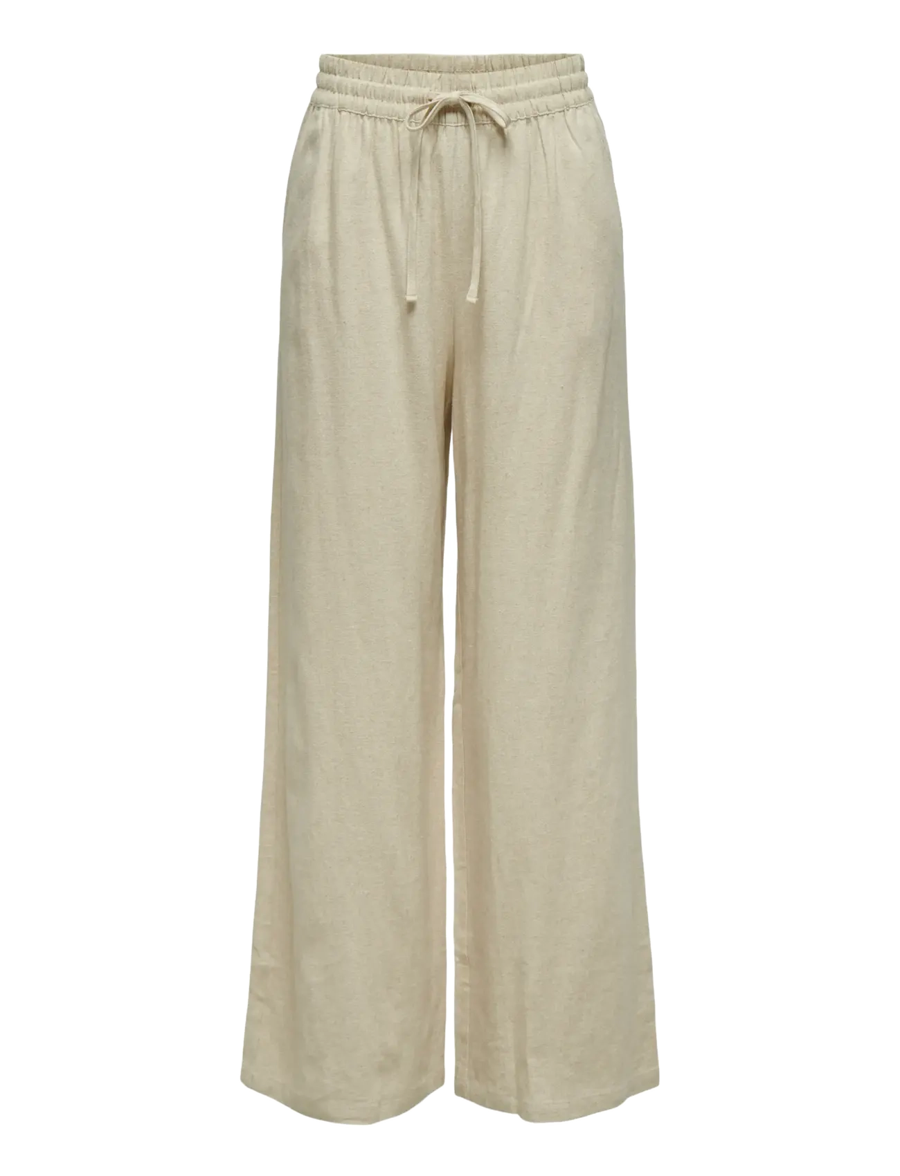 JDYSAY HW LINEN WIDE PANT WVN NOOS - OATMEAL