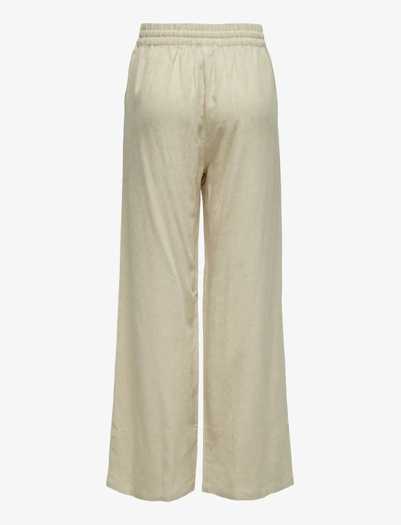 JDY - JDYSAY HW LINEN WIDE PANT WVN NOOS - hørbukser - oatmeal - 2