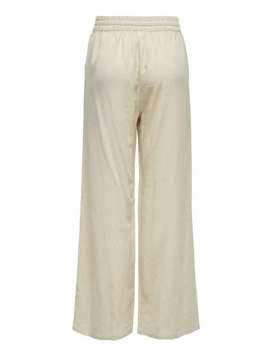 JDY - JDYSAY HW LINEN WIDE PANT WVN NOOS - linased püksid - oatmeal - 2