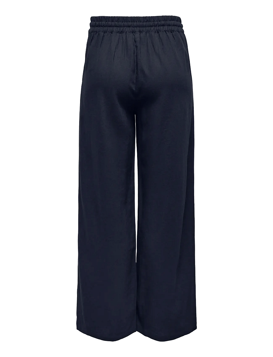 JDY - JDYSAY HW LINEN WIDE PANT WVN NOOS - leinenhosen - sky captain - 2