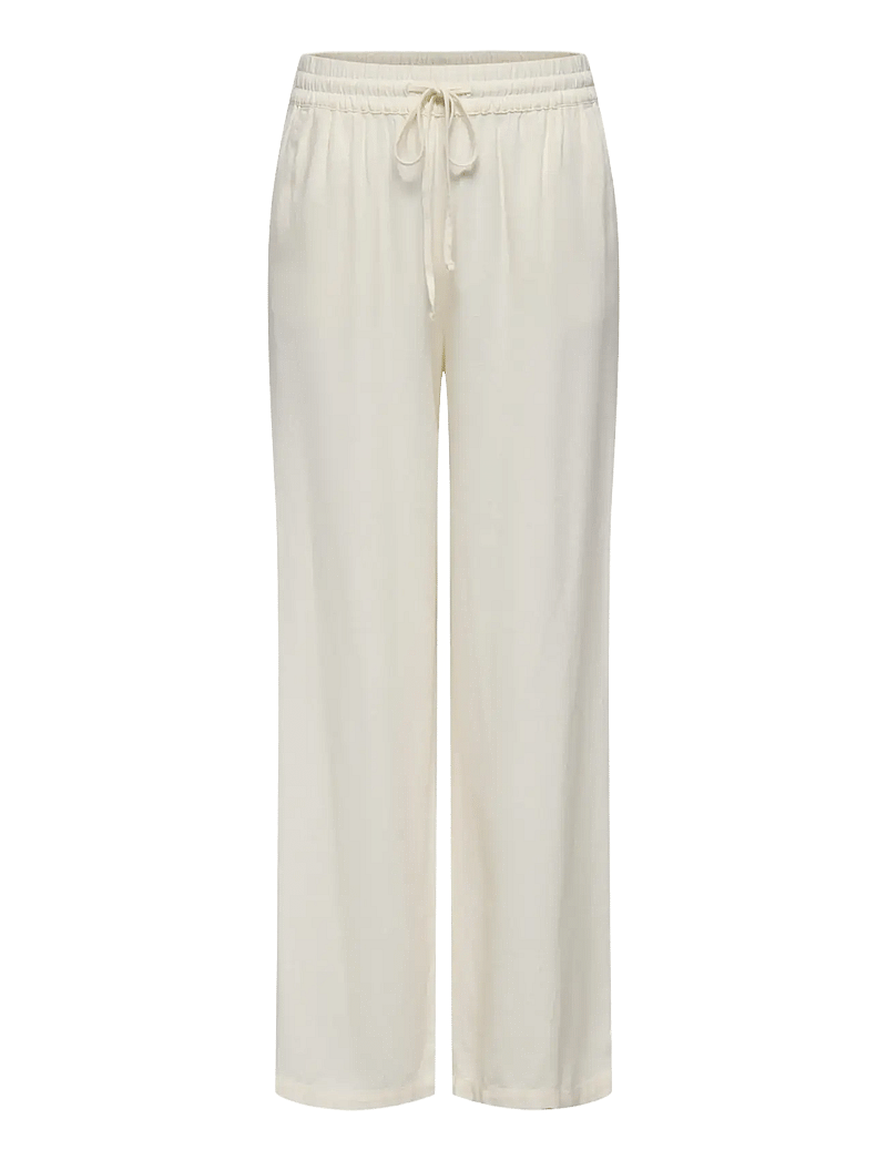 JDY - JDYSAY HW LINEN WIDE PANT WVN NOOS - leinenhosen - snow white - 1